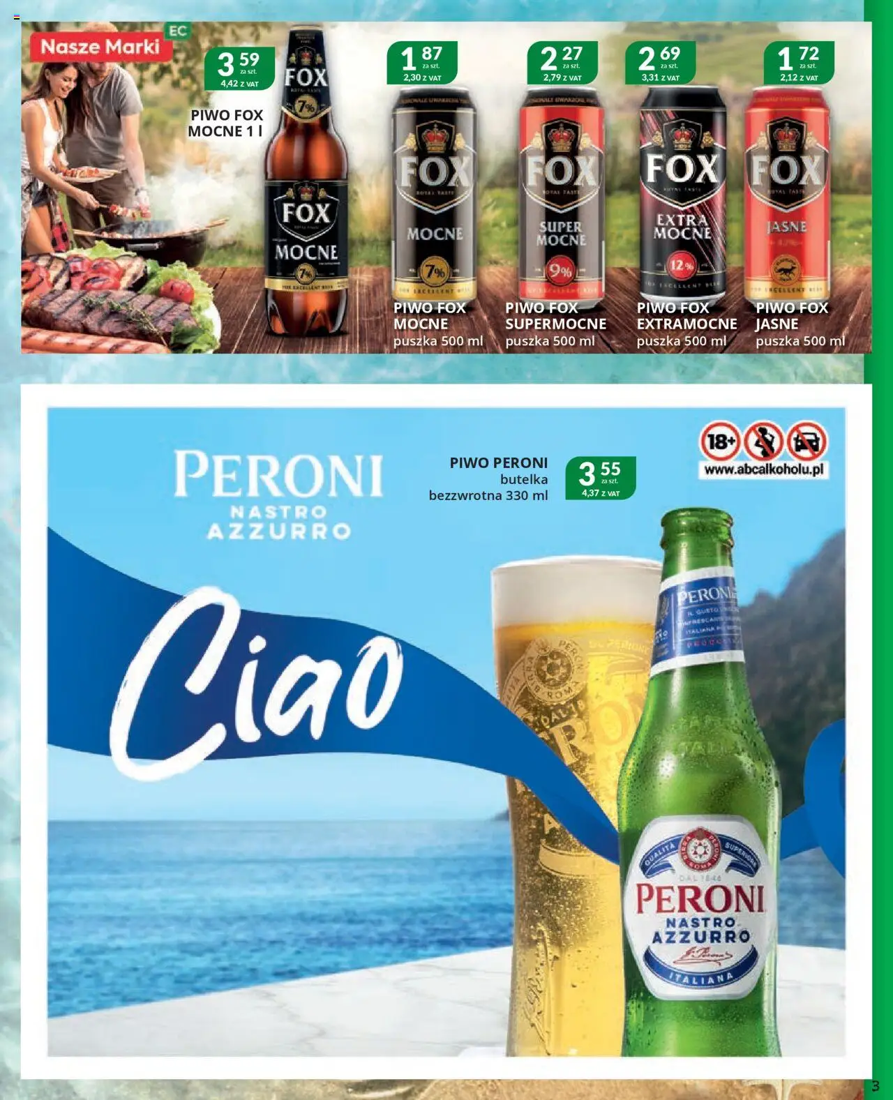 Eurocash Gazetka - Katalog Alkoholowy C&C od 01.08.2025 | Strona: 3 | Produkty: Piwo