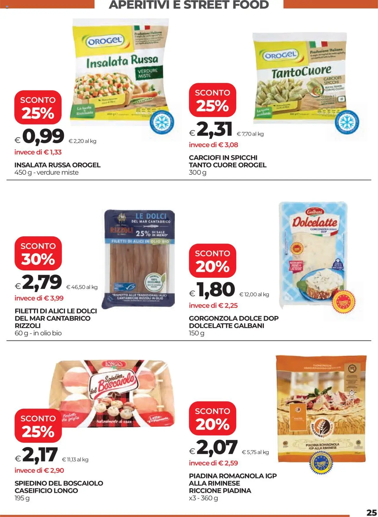 Volantino COOP del 19.06.2025 | Pagina: 25 | Prodotti: Insalata, Piadina, Insalata russa, Alici