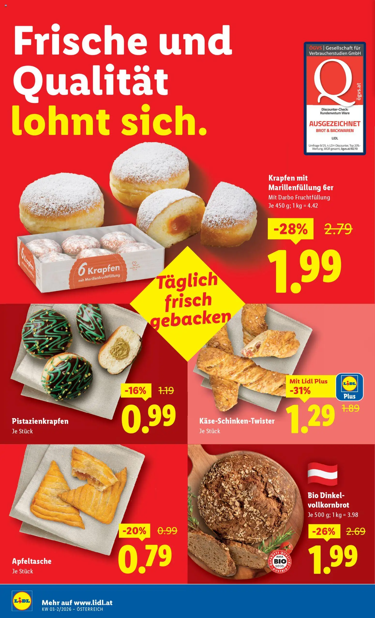Lidl Wien, Graz, Linz gültig ab 15.01.2026 | Seite: 8 | Produkte: Brot
