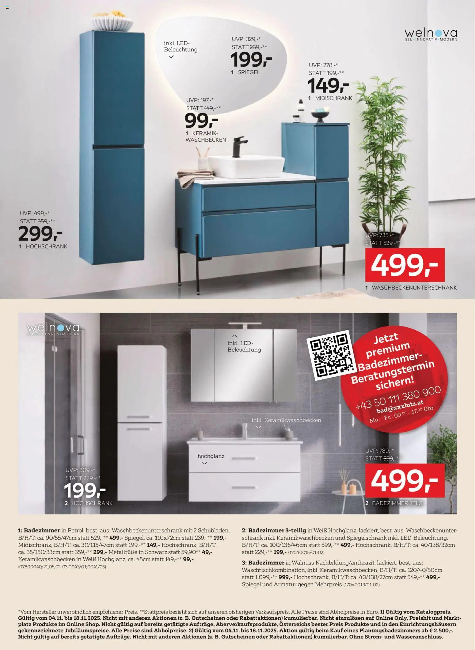 XXXLutz Prospekt aktuell gültig ab 04.11.2025 | Seite: 6 | Produkte: Uhr, Schrank, Waschbecken, Spiegel