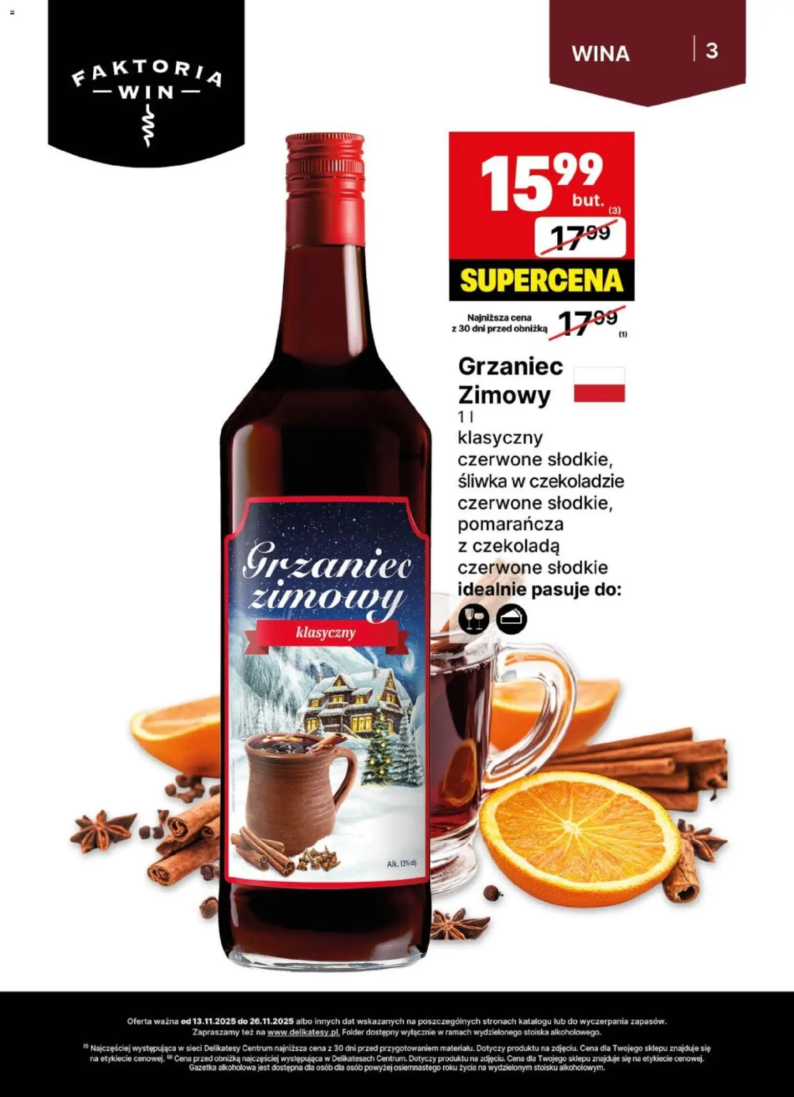 Delikatesy Centrum Gazetka - DeliBarek od 13.11.2025 | Strona: 3 | Produkty: Delikatesy, Czekolada