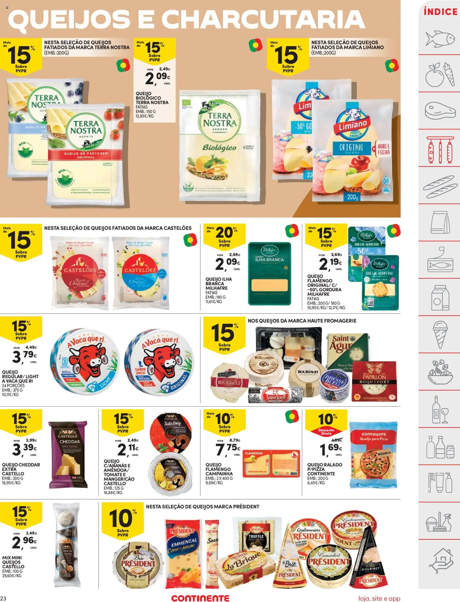 Continente folheto │ válido de 26.12.2025 | Página: 23 | Produtos: Campainha, Queijo, Cheddar, Proteina