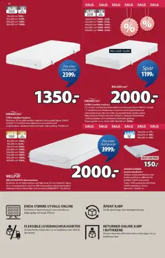 Forhåndsvisning av JYSK kundeavis gyldig fra 29.12.2025 | Side: 20 | Produkter: Madrass, Strikk