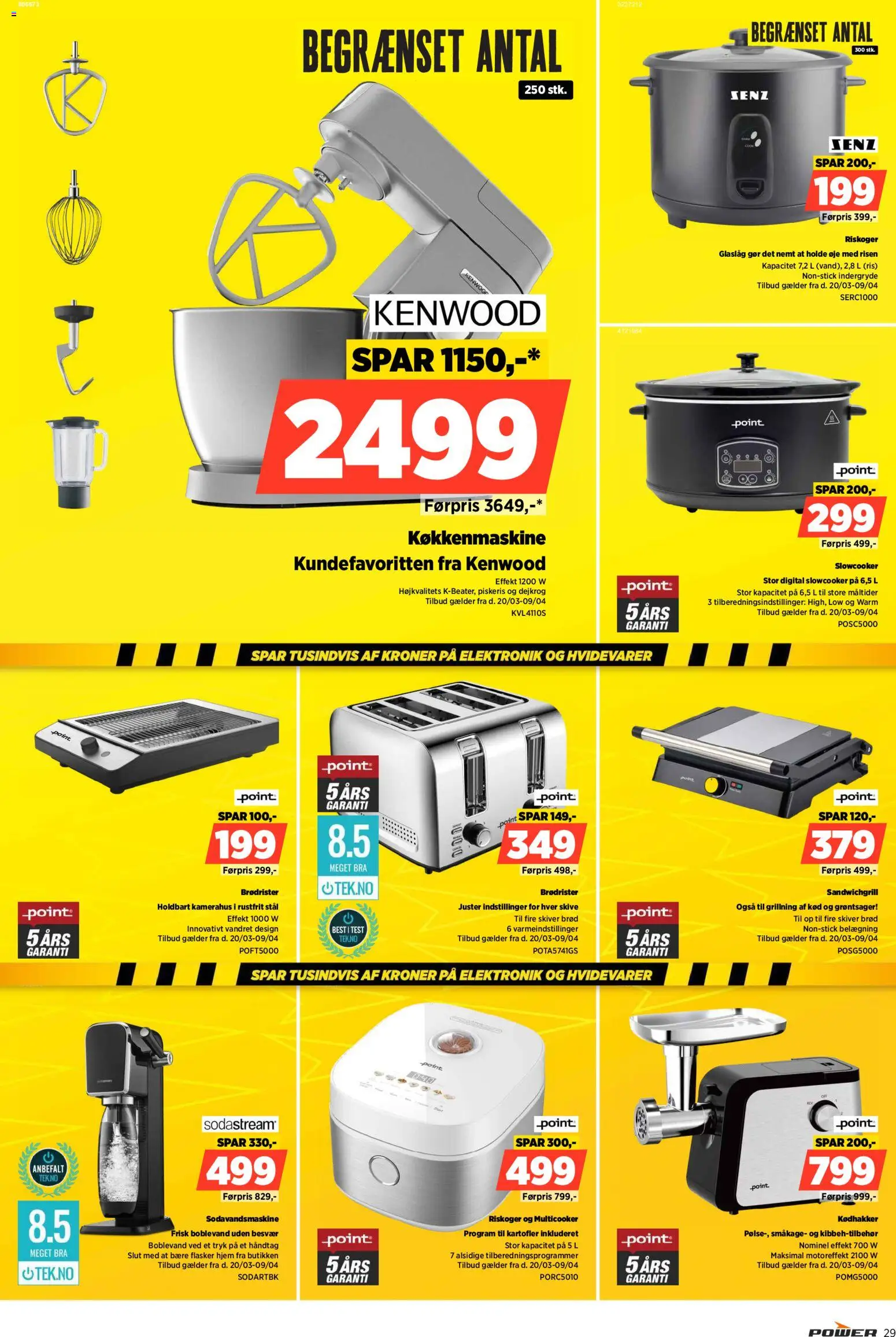 Power tilbudsavis – gyldig fra 20.03.2026 | Side: 29 | Produkter: Brød, Ris, Brødrister, Piskeris