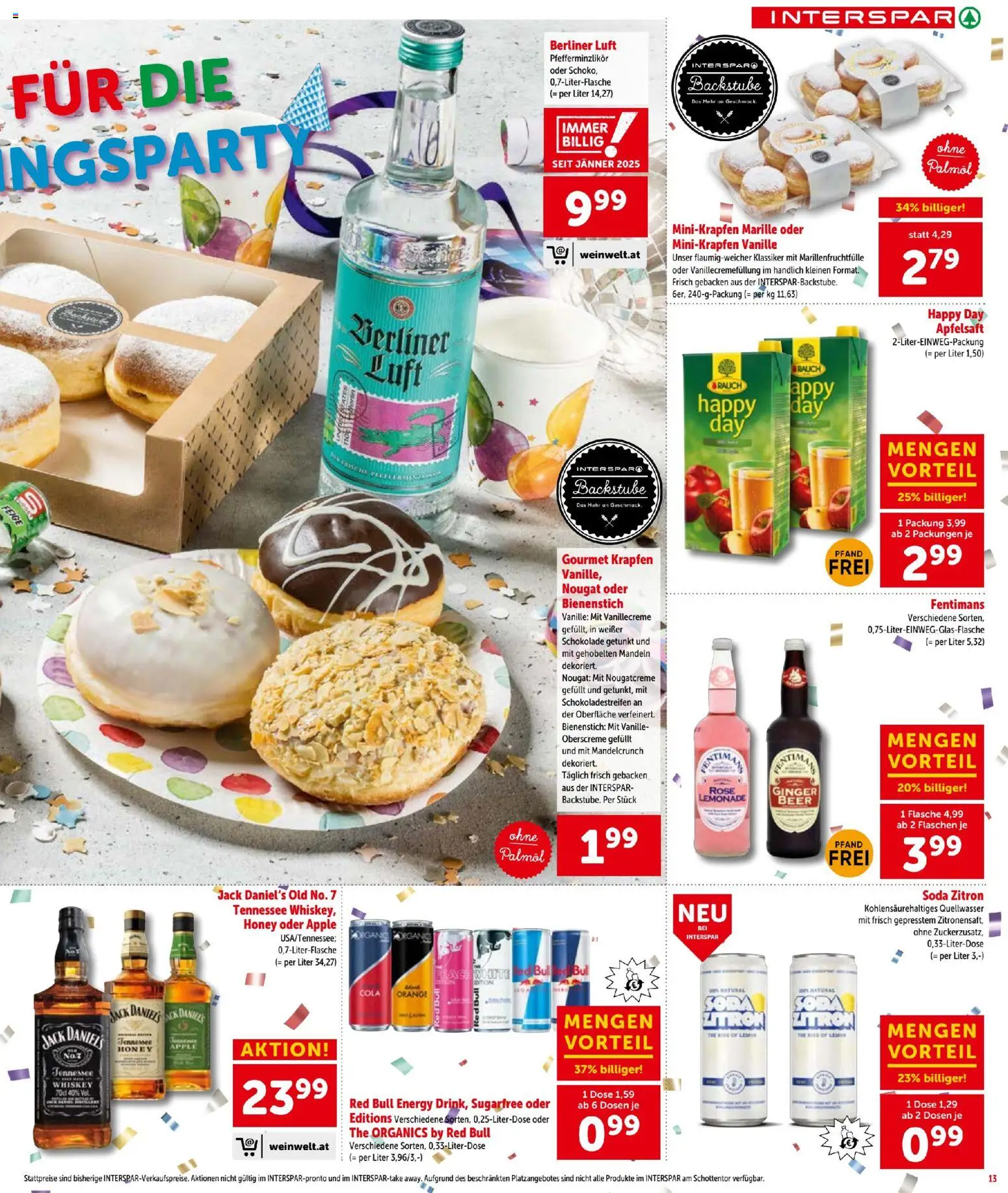 Interspar Flugblatt gültig ab 12.02.2026 | Seite: 13 | Produkte: Whiskey, Planche de surf, Apple, Schokolade