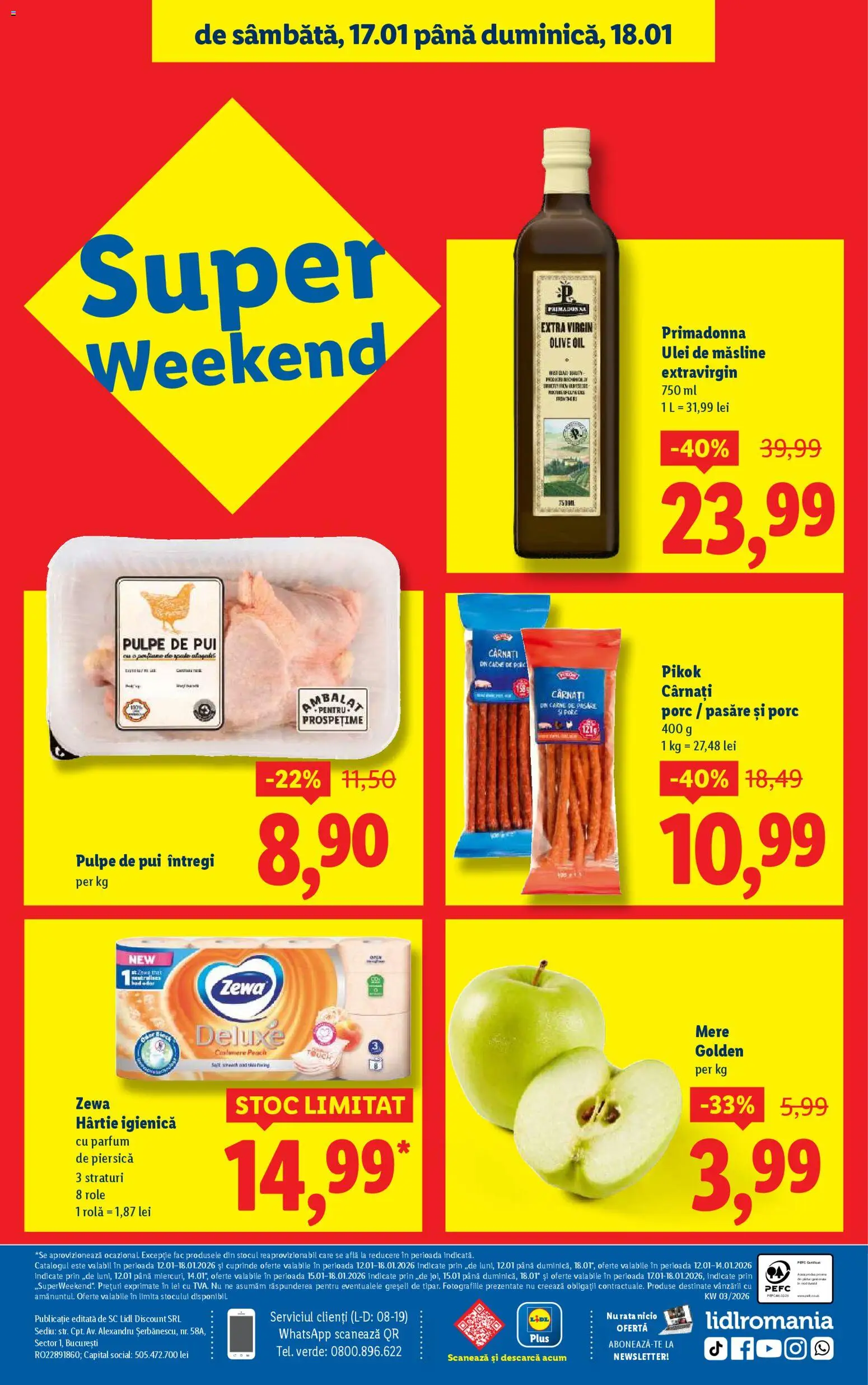 Noul catalog Lidl – valabil de la 12.01.2026 | Pagină: 64 | Produse: Hacıyatmaz Kedi Oyuncağı, Rață, Ulei, Mere