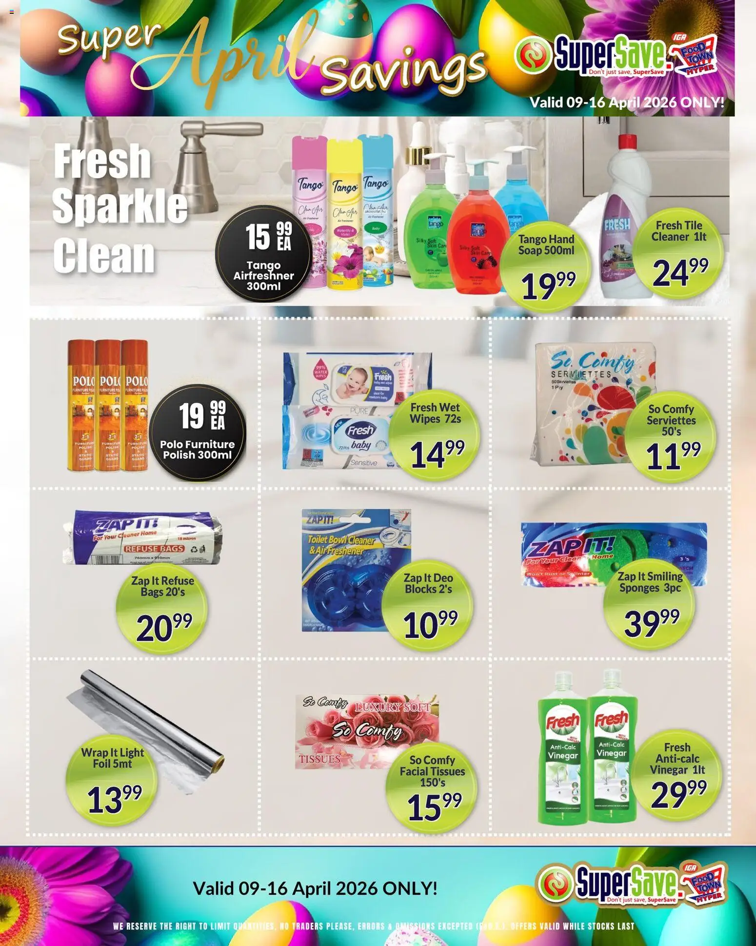 New Super Save catalogue – valid from 09.04.2026 | Page: 44 | Products: Toilet, Light, Vinegar, Soap