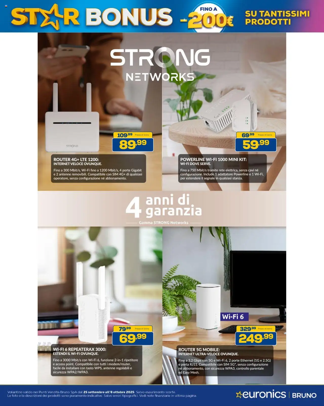 Volantino Euronics del 09.10.2025 | Pagina: 5 | Prodotti: Router, Mobile, Adattatore