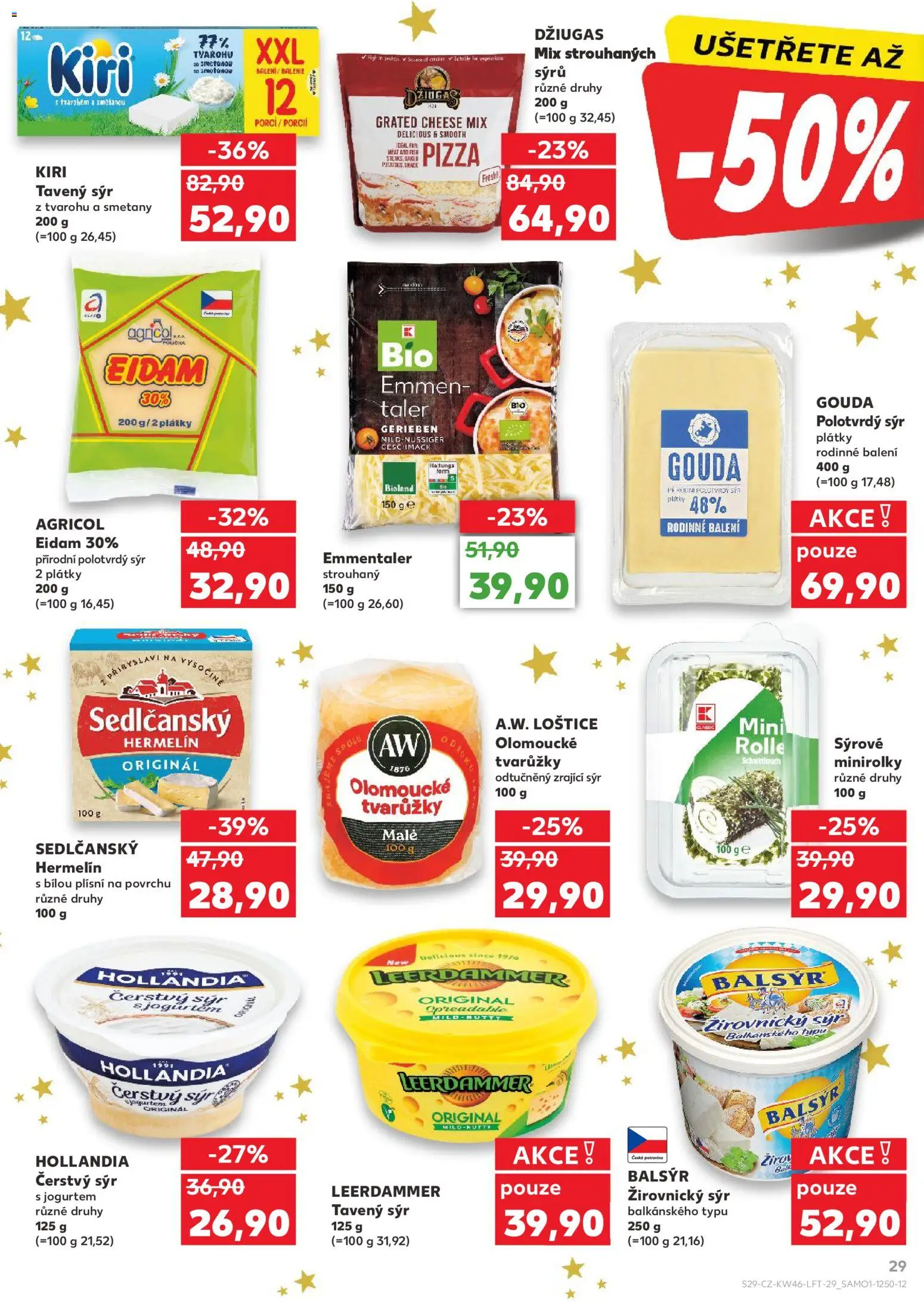 Kaufland leták - Kolín od 12.11.2025 | Strana: 29 | Produkty: Tvarůžky, Hermelín, Leerdammer, Čerstvý sýr