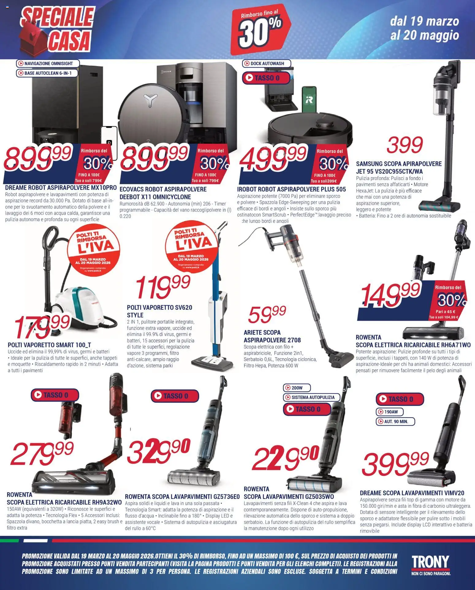 Volantino Trony del 16.04.2026 | Pagina: 27 | Prodotti: Spazzola, Acqua, Top, Scopa