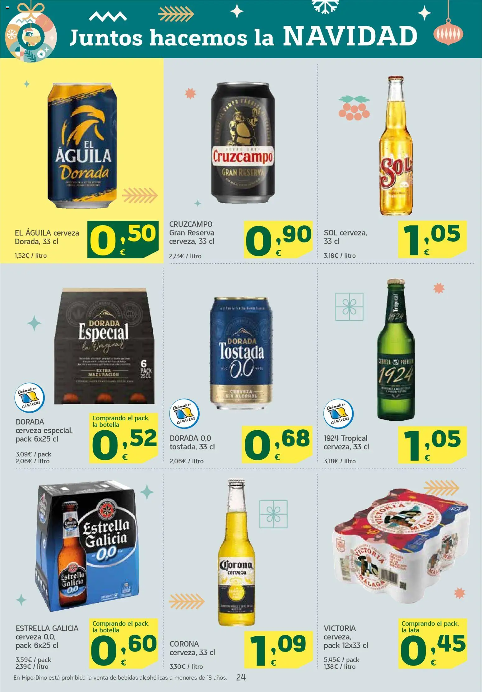HiperDino folleto │ válido desde el 25.11.2025 | Página: 24 | Productos: Cerveza