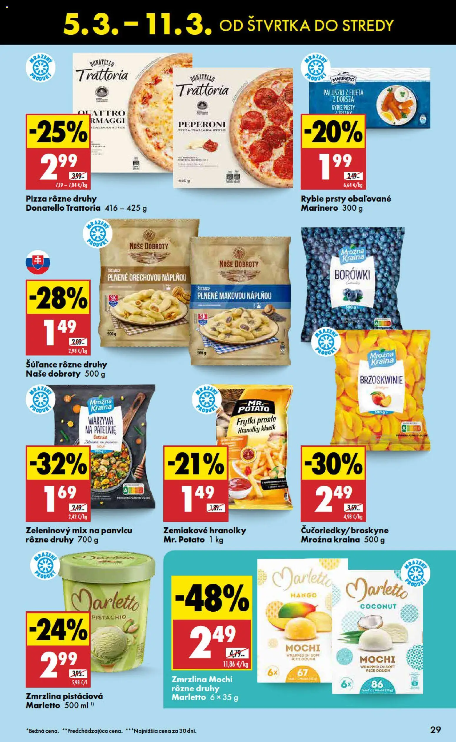 Nové Biedronka akcie – leták je platný od 05.03.2026 | Strana: 29 | Produkty: Pizza, Zmrzlina