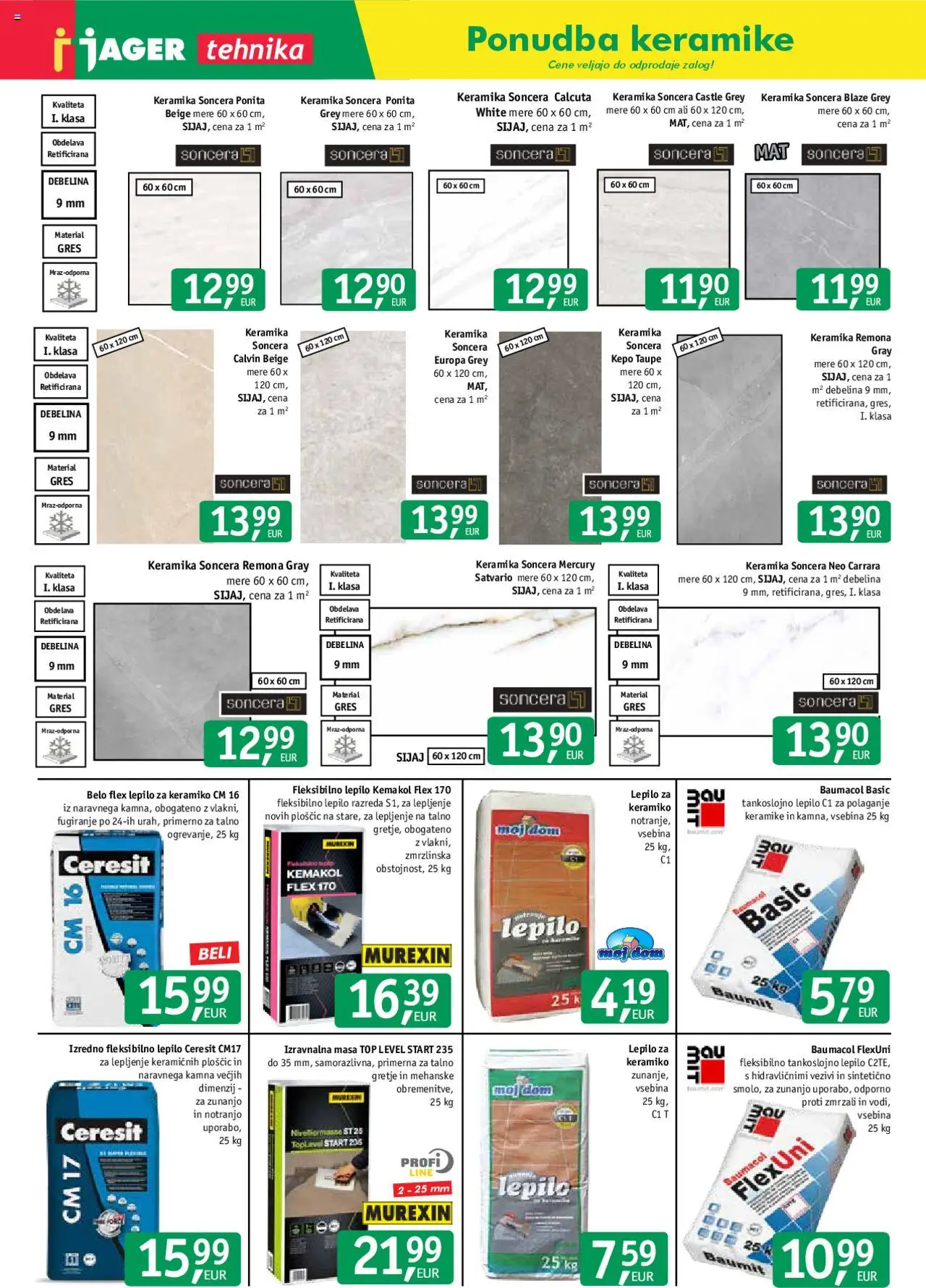 Novi Jager katalog ponudbe – veljaven od 22.10.2025 | Stran: 7 | Izdelki: Lepilo