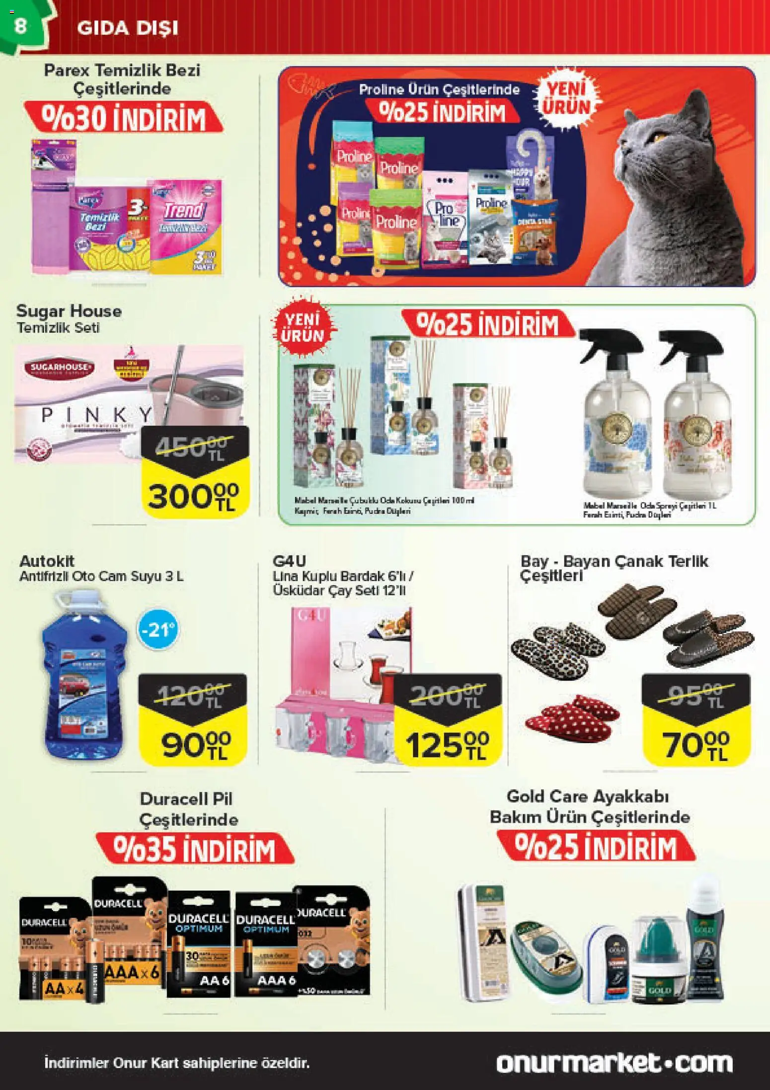 Onur Market Katalog - Bursa - 28.10.2025 tarihinden itibaren geçerlidir | Sayfa: 8 | Ürünler: Pil, Pudra, Çay, Terlik