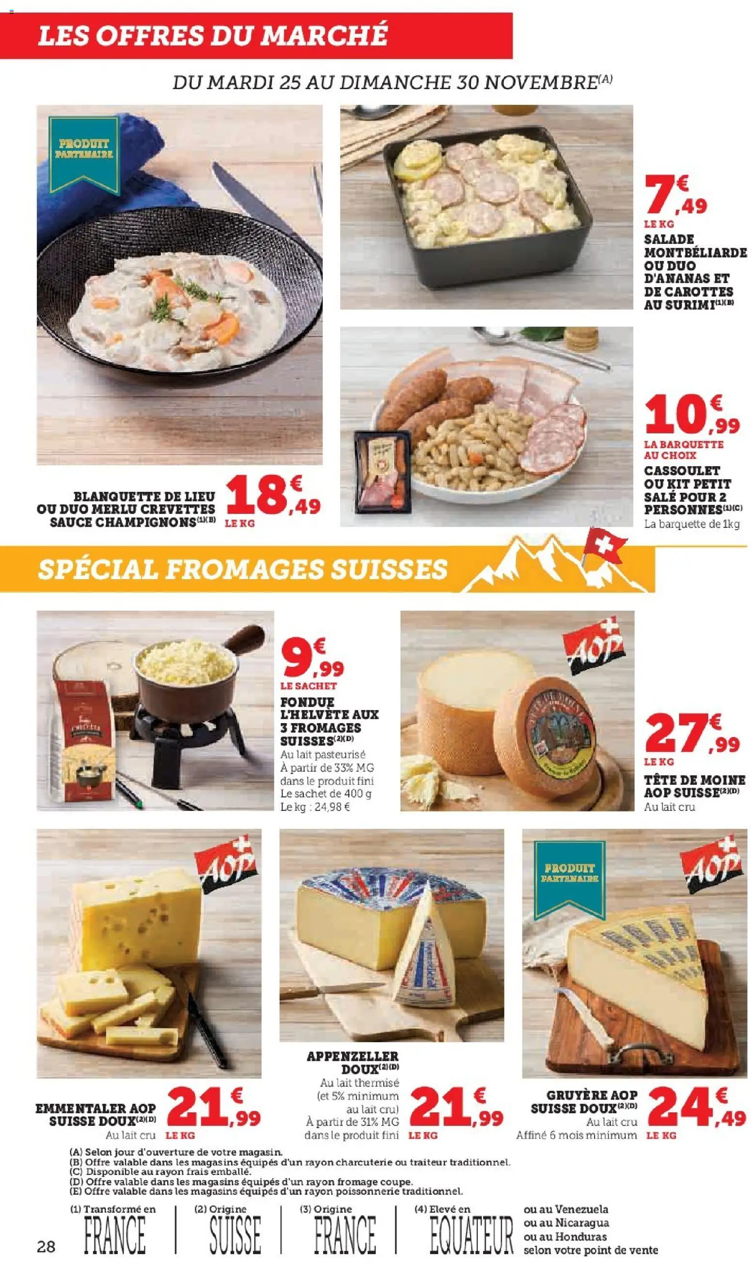 {H1} | Page: 28 | Produits: Salade, Carottes, Poissonnerie, Lait