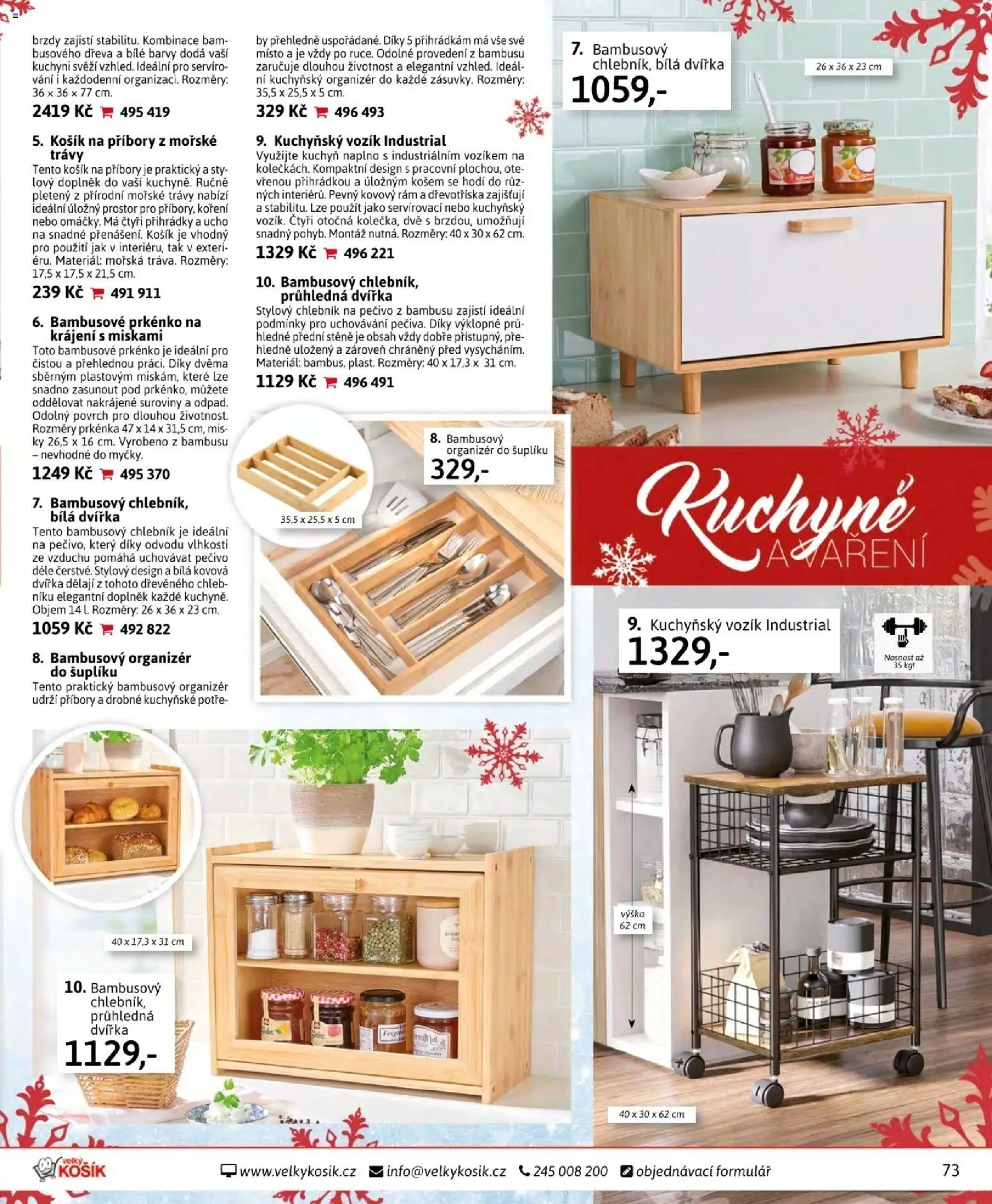 Velký Košík katalog listopad 2025 od 01.11.2025 | Strana: 73 | Produkty: Organizér do šuplíku, Koření, Barvy, Kuchyně