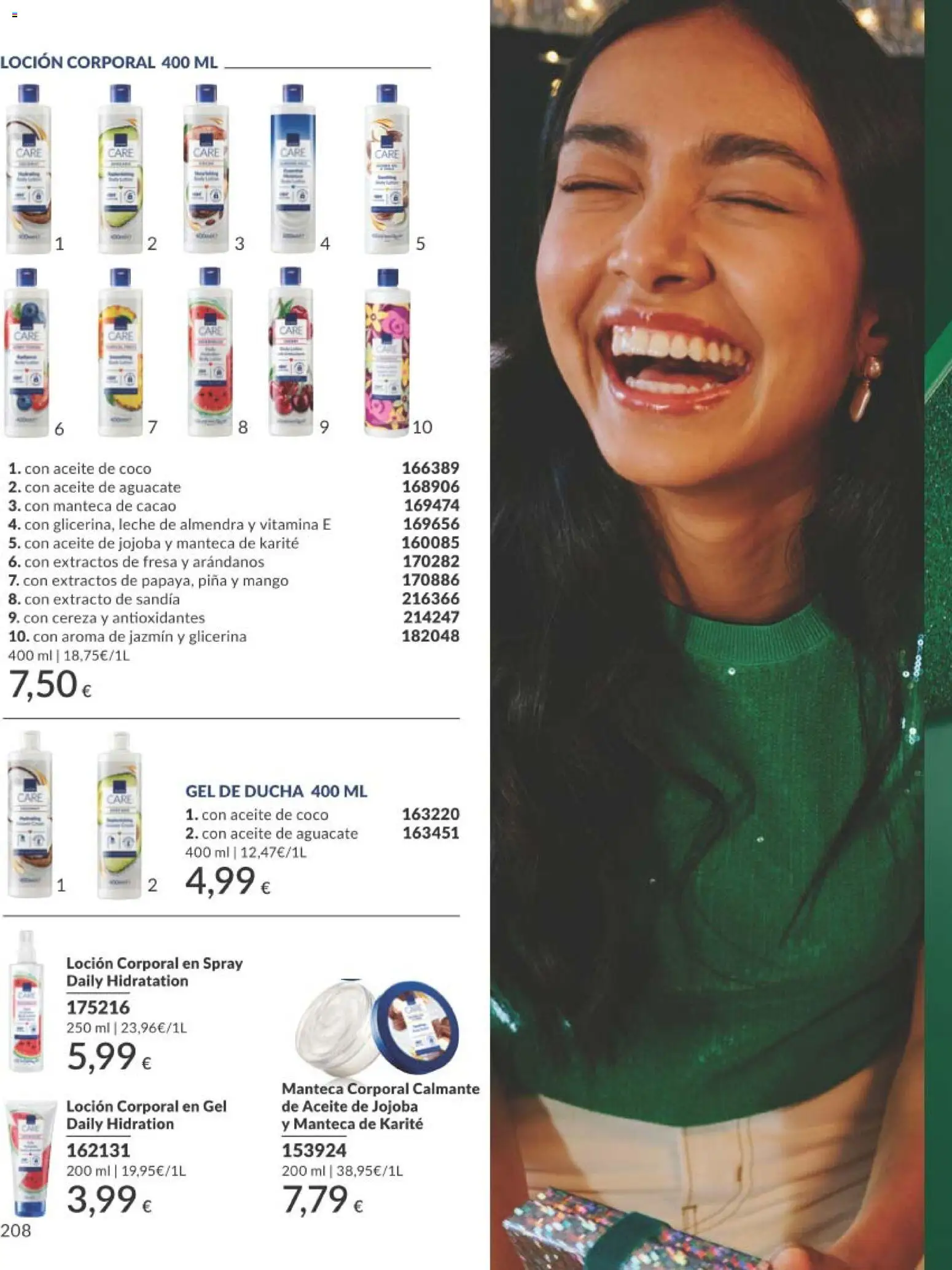 Catálogo AVON campaña 11 Black Friday │ válido desde el 01.11.2025 | Página: 208 | Productos: Leche, Piña, Aceite de coco, Ducha