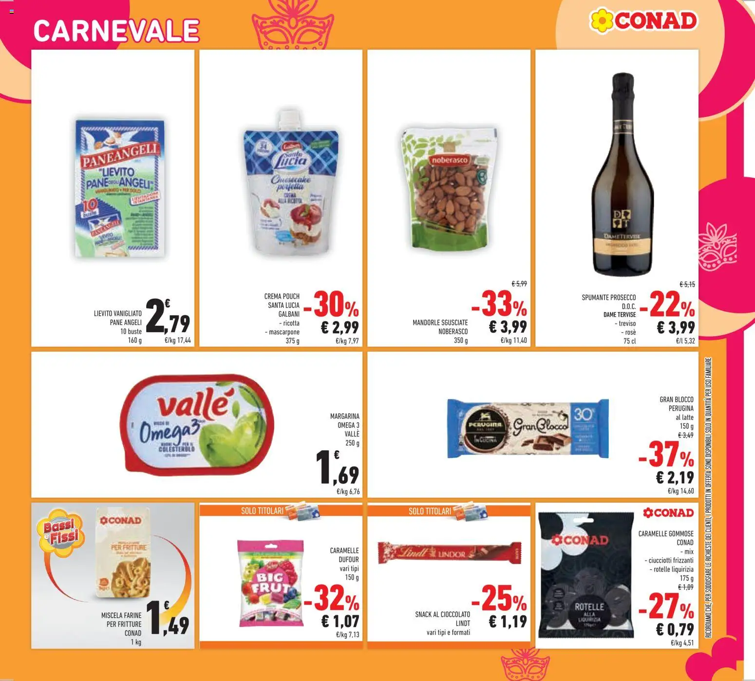 Volantino Conad del 29.01.2026 | Pagina: 25 | Prodotti: Cioccolato, Caramelle, Latte, Margarina