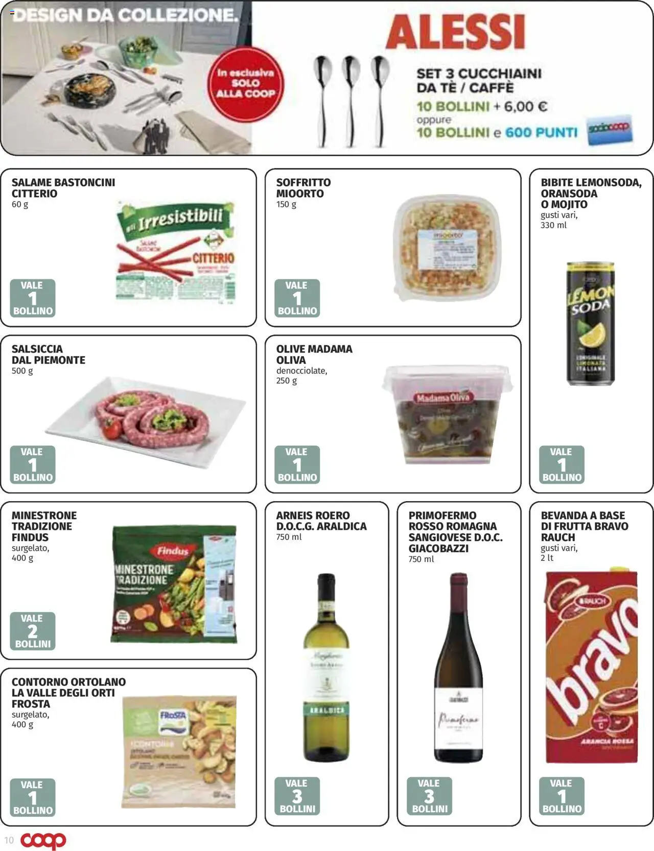 Volantino COOP del 16.10.2025 | Pagina: 10 | Prodotti: Minestrone, Caffè, Salame, Arancia