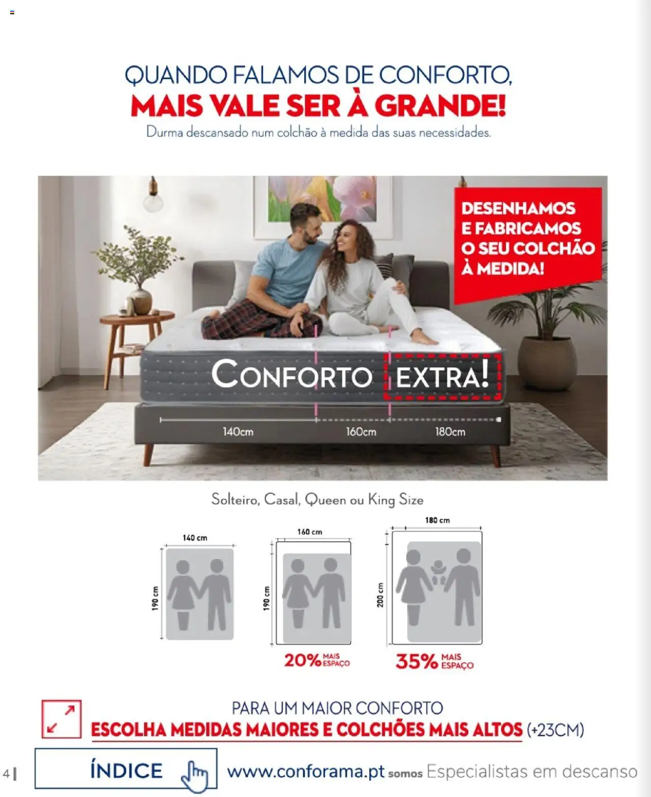 Conforama - Descanso  │ válido de 07.08.2025 | Página: 4 | Produtos: Colchões, Colchão