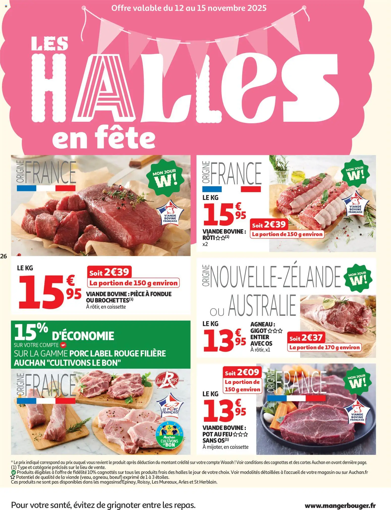 {H1} | Page: 26 | Produits: Agneau gigot, Agneau, Viande, Viande bovine