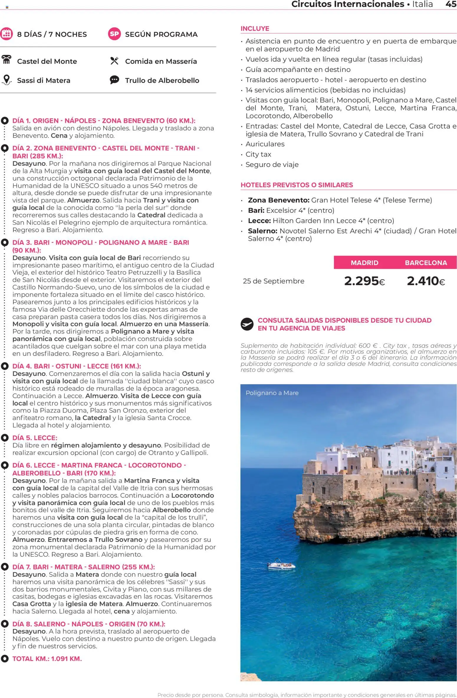 Viajes El Corte Inglés Circuitos exclusivos │ válido desde el 28.03.2026 | Página: 45 | Productos: Pasta, Auriculares