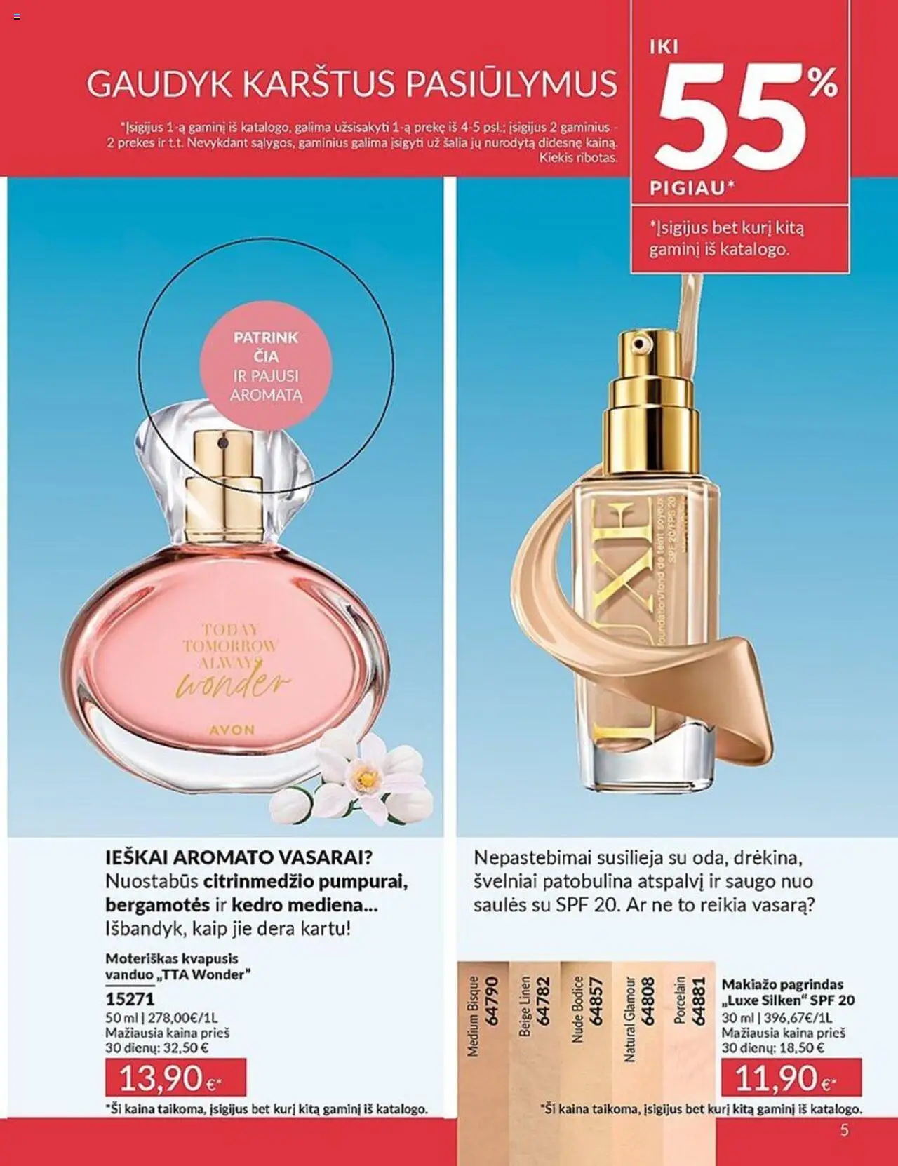 AVON leidinys│galioja nuo 01.07.2025 | Puslapis: 5 | Prekių: Kvapusis vanduo, Makiažo pagrindas