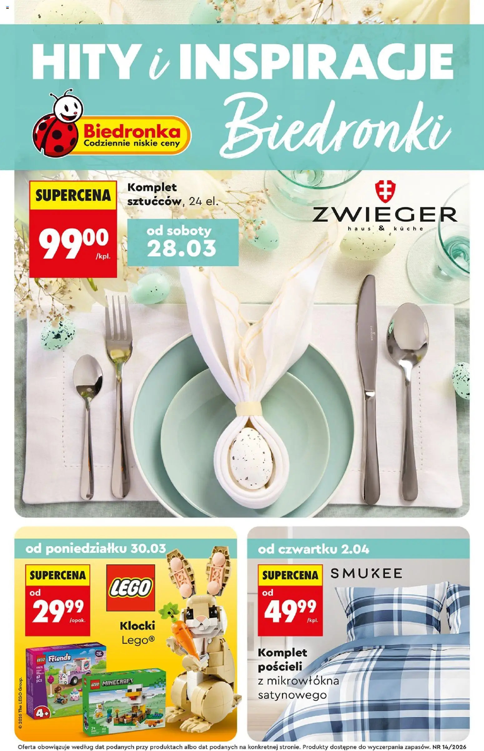 Biedronka Polsko leták - Hity i inspiracje od 28.03.2026 | Strana: 1 | Produkty: LEGO, Lego Friends