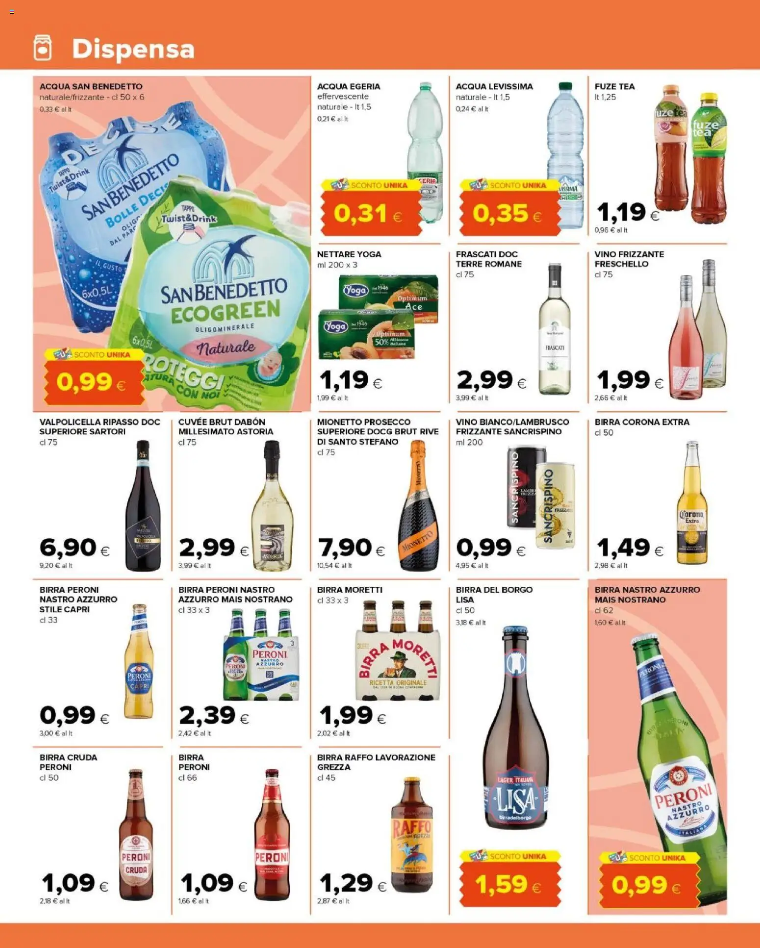 Volantino Tigre del 14.01.2026 | Pagina: 10 | Prodotti: Birra, Vino, Birra Moretti, Mais