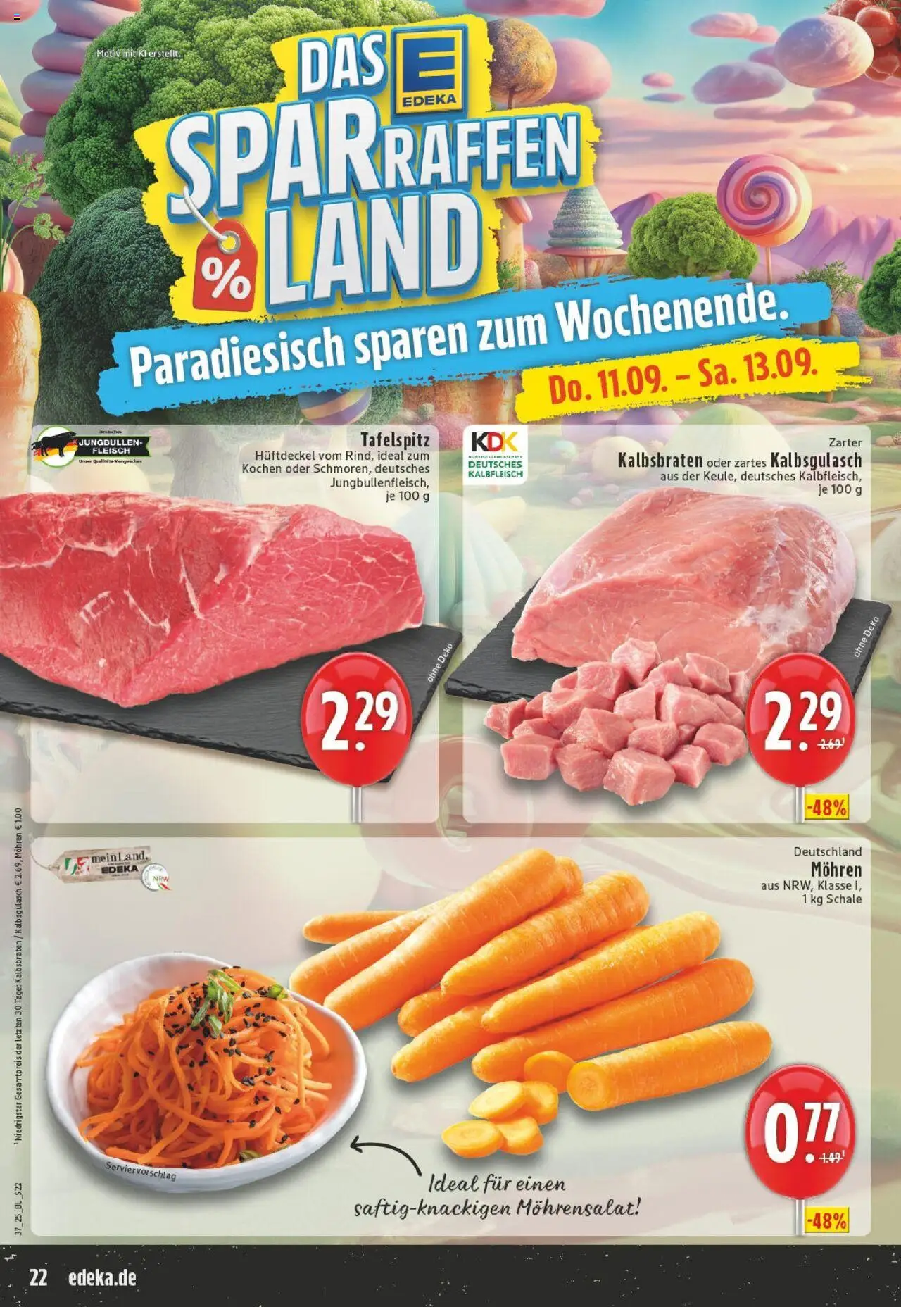 Edeka prospekt Leopoldshöhe-Asemissen	 – gültig ab 07.09.2025 | Seite: 22 | Produkte: Tafelspitz, Mohren, Fleisch