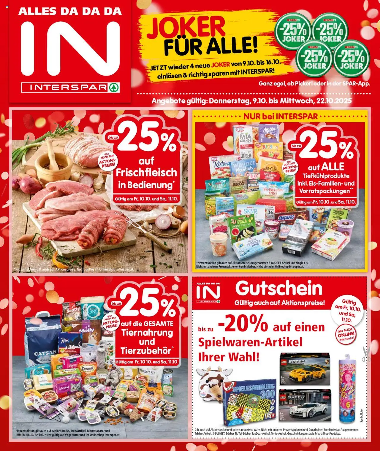Interspar Flugblatt - Vorarlberg gültig ab 09.10.2025 | Seite: 1 | Produkte: Brot, Pizza