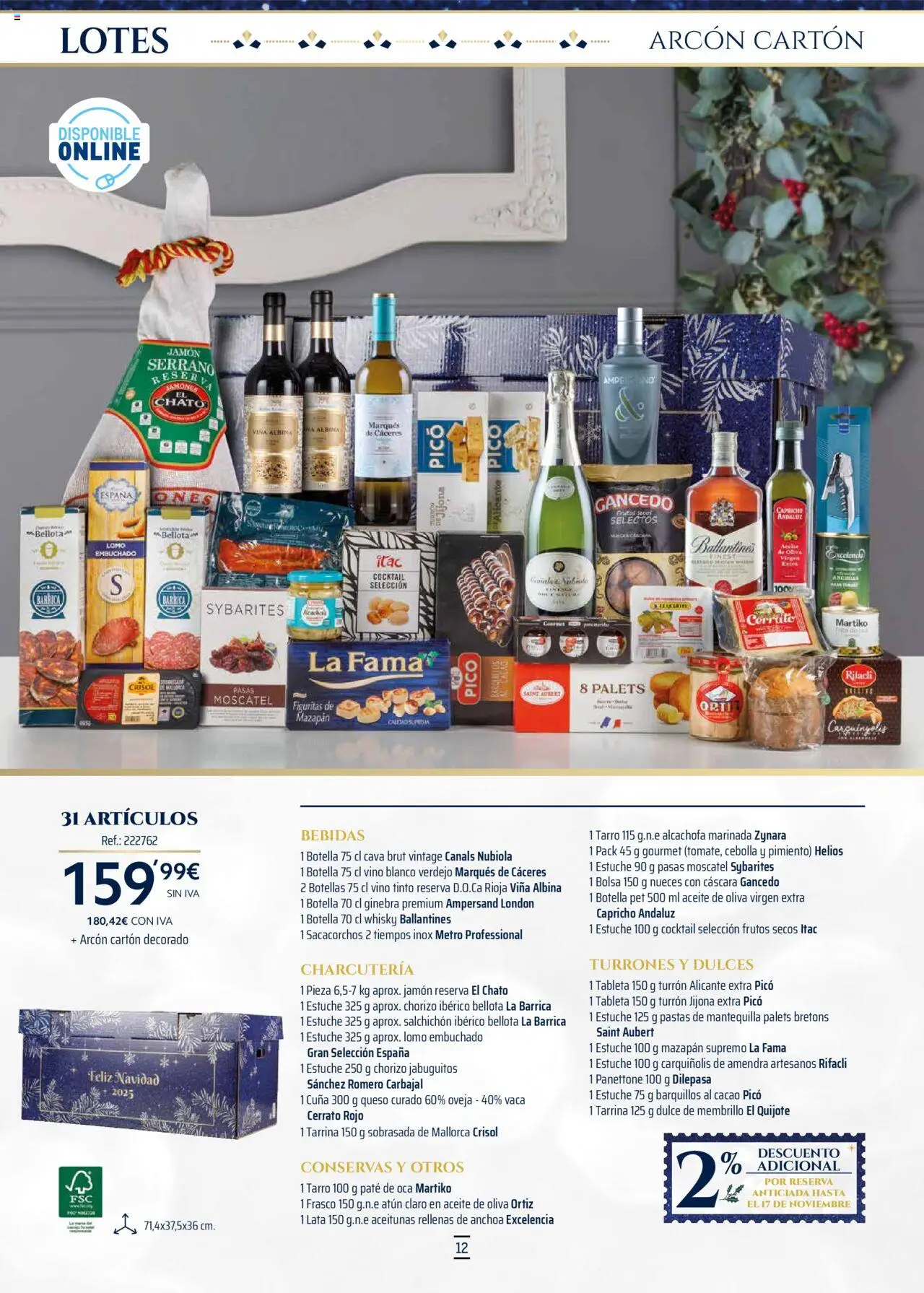 Makro - Lotes y cestas Norte y Sur │ válido desde el 04.10.2025 | Página: 12 | Productos: Jamón serrano, Κάδος απορρυμάτων, Aceite de oliva virgen extra, Anchoa