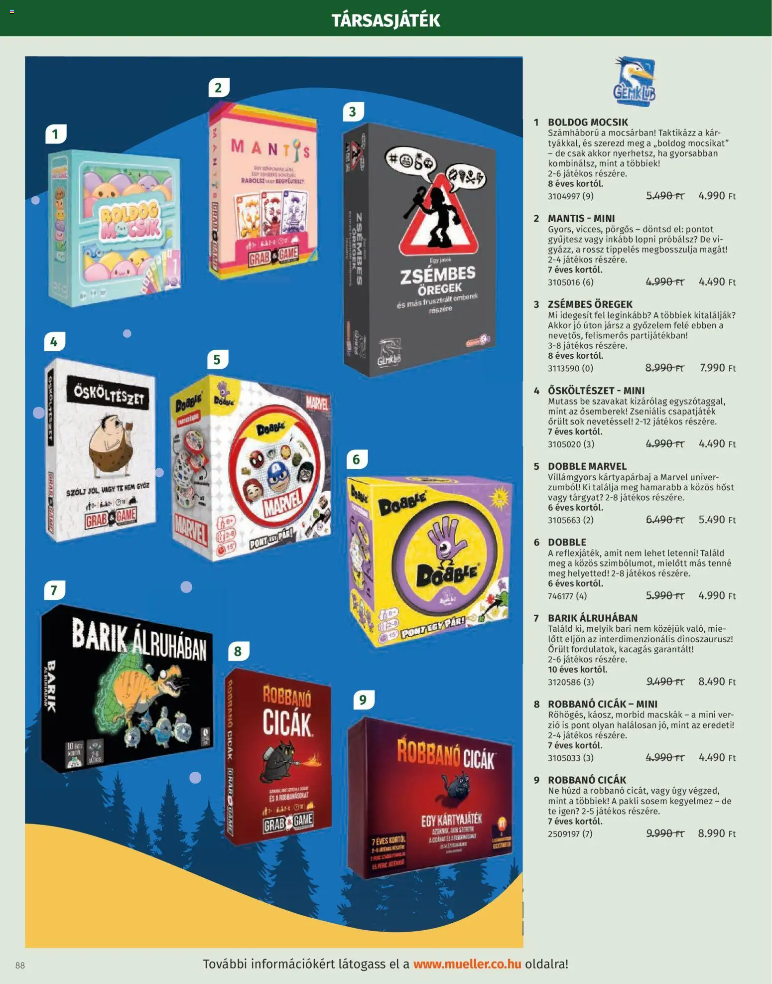 Müller akciós ujság - amely érvényes a következő dátumtól: 27.10.2025 | Oldal: 88 | Termékek: Játék, Társasjáték