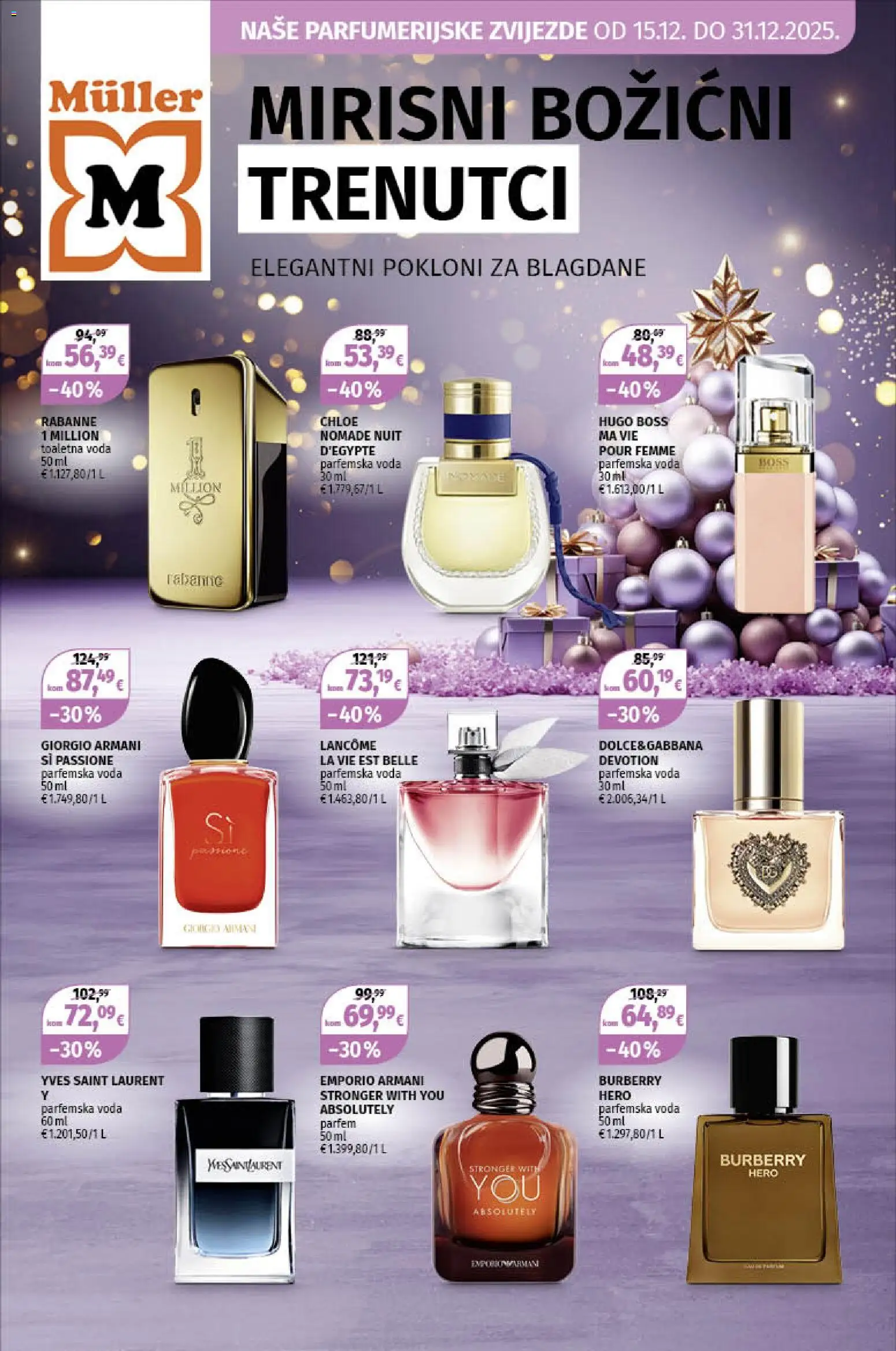 Müller katalog | vrijedi od 15.12.2025 | Stranica: 1 | Proizvodi: Parfem, Voda