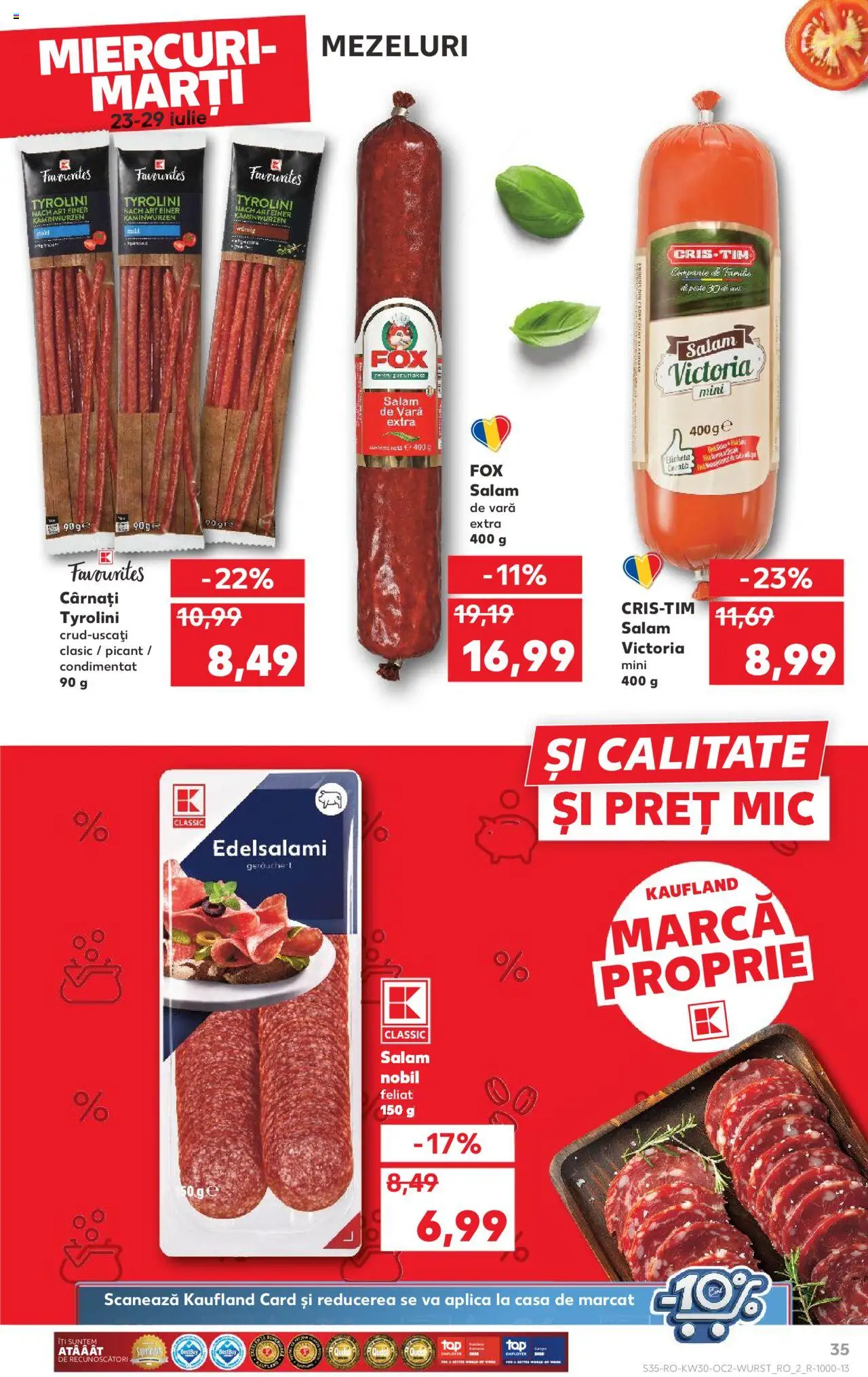 Kaufland RO akciós ujság - amely érvényes a következő dátumtól: 23.07.2025 | Oldal: 35