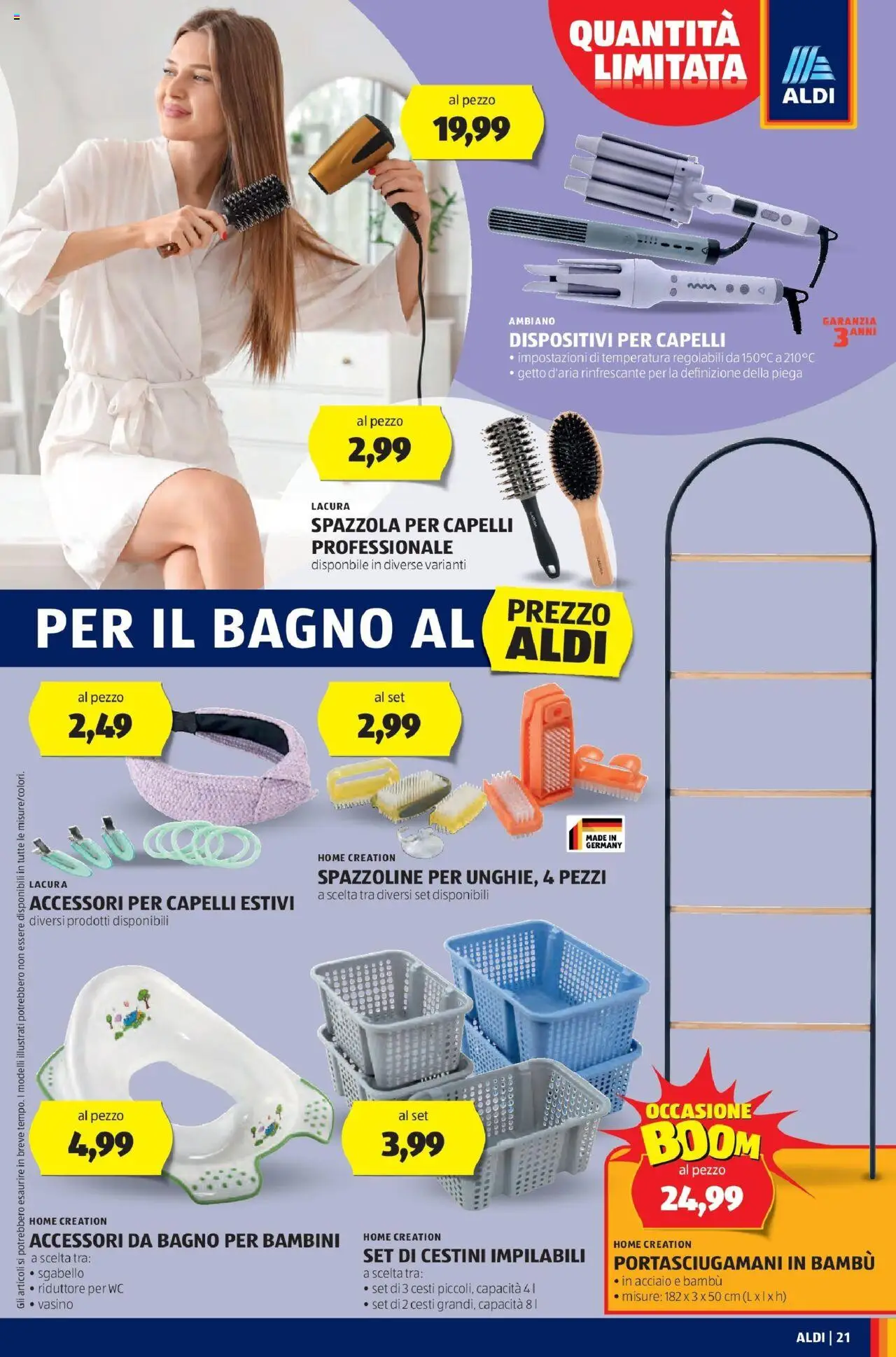 Volantino Aldi del 22.06.2025 | Pagina: 21 | Prodotti: Spazzola, Sgabello, WC, Bagno