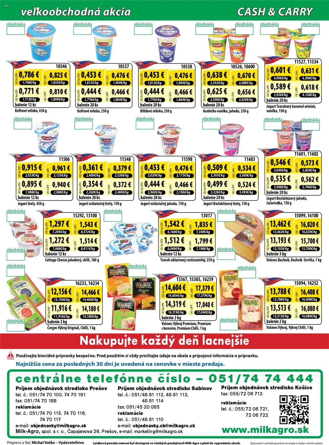 Milk Agro Cash & Carry │ platný od 30.07.2025 | Strana: 8 | Produkty: Jogurt, Chilli, Tvaroh