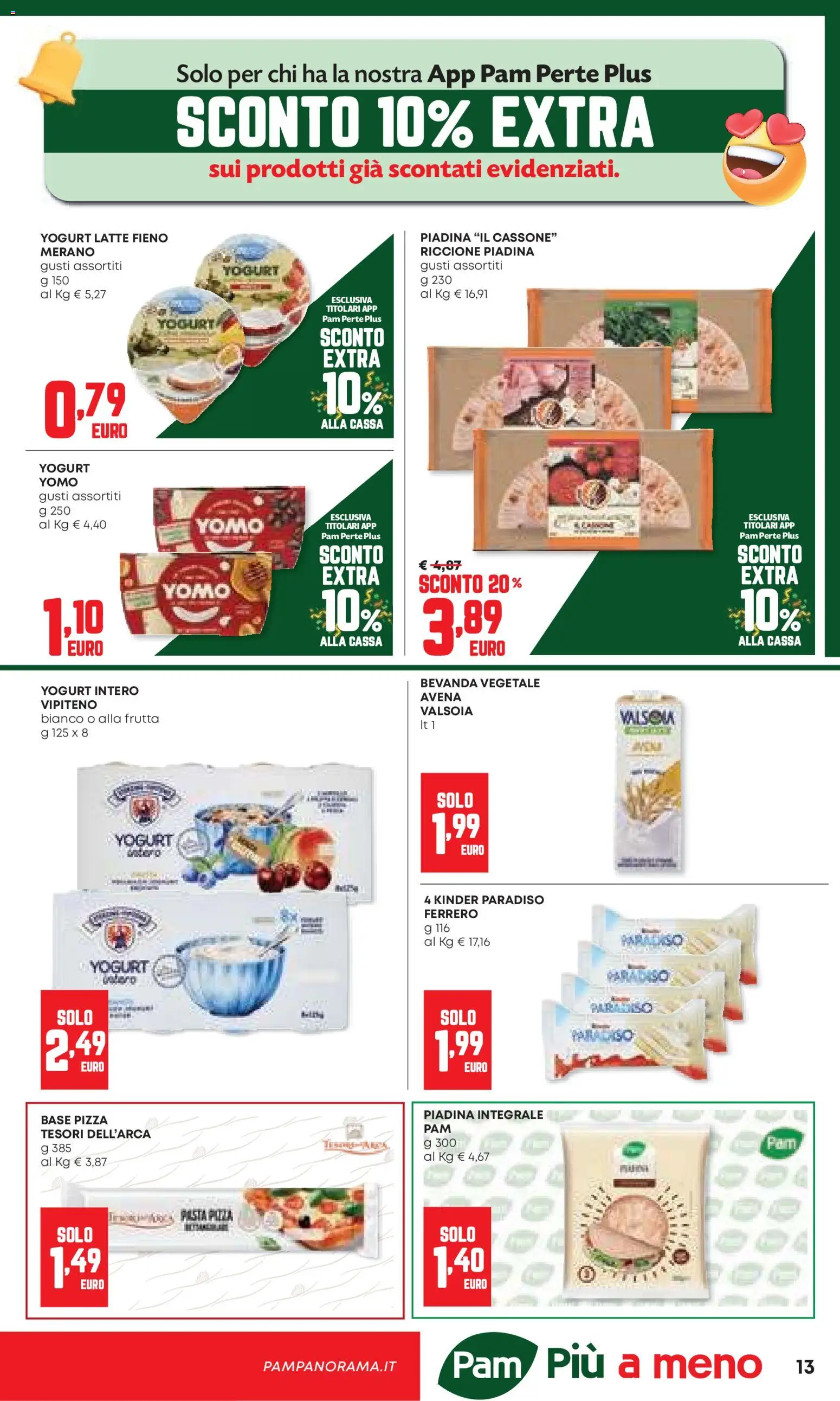 Volantino Panorama del 06.11.2025 | Pagina: 13 | Prodotti: Pizza, Frutta, Latte, Piadina