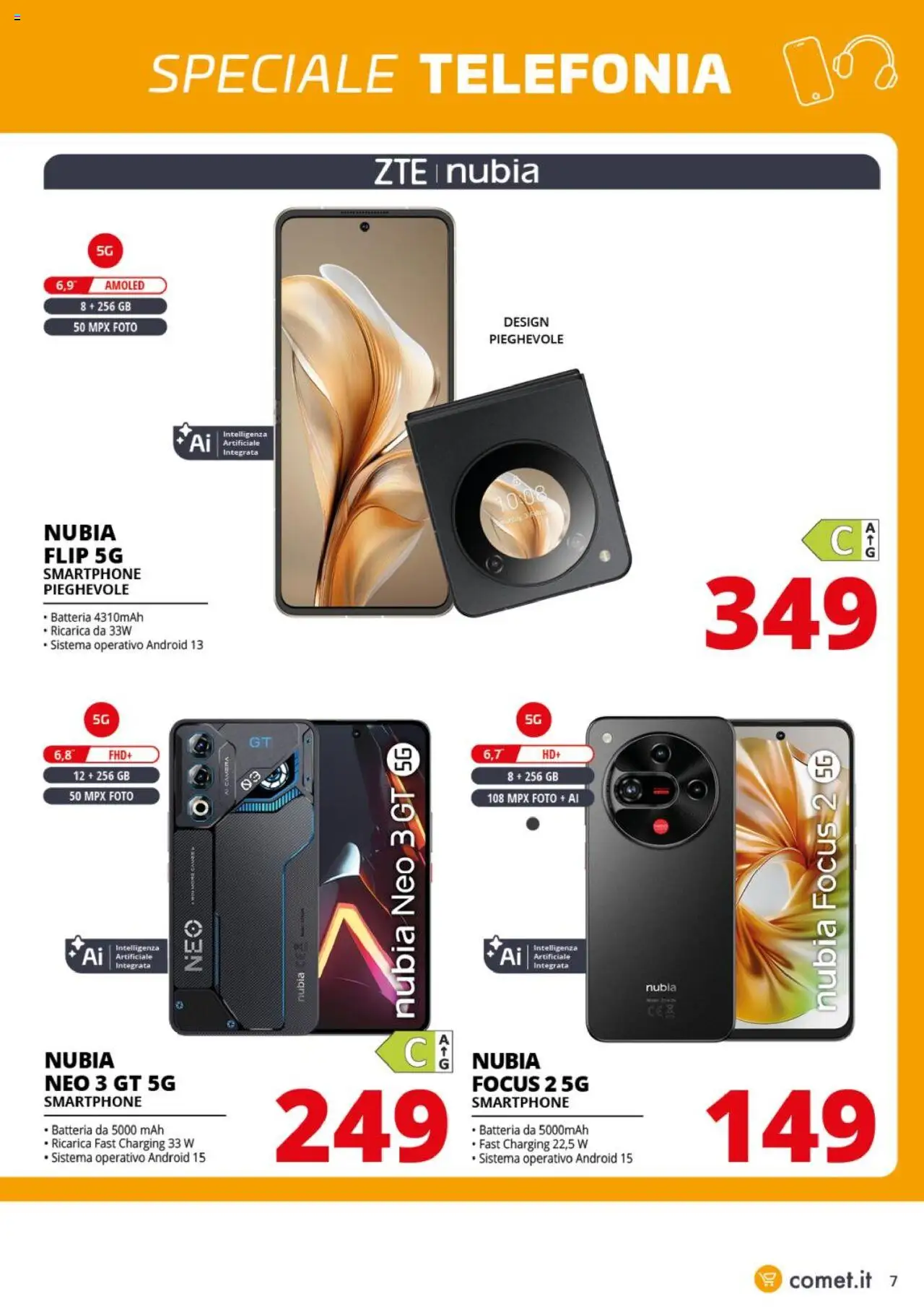 Volantino Comet del 15.09.2025 | Pagina: 7 | Prodotti: Smartphone, Batteria