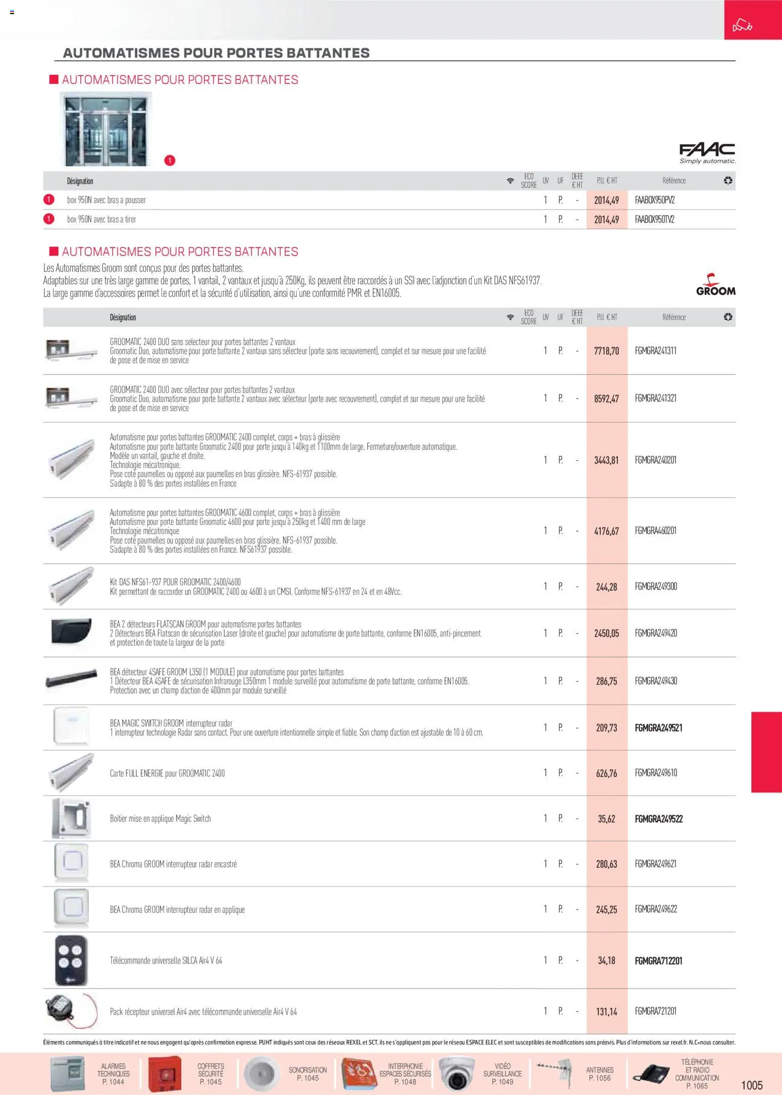 {H1} | Page: 54 | Produits: Radio, Interrupteur, Porte, Télécommande universelle