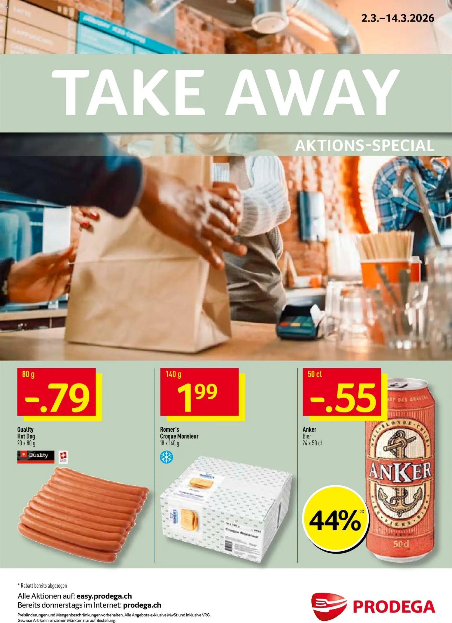 Prodega Aktionen Take Away – gültig ab 02.03.2026 | Seite: 1 | Produkte: Bier
