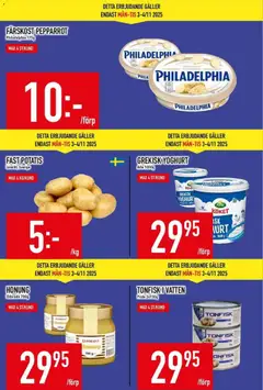 Matdax - erbjudanden - Förhandsvisning av reklamblad från butik Matdax aktuell från 03.11.2025 | Sida: 2 | Produkter: Galler, Yoghurt, Potatis, Tonfisk