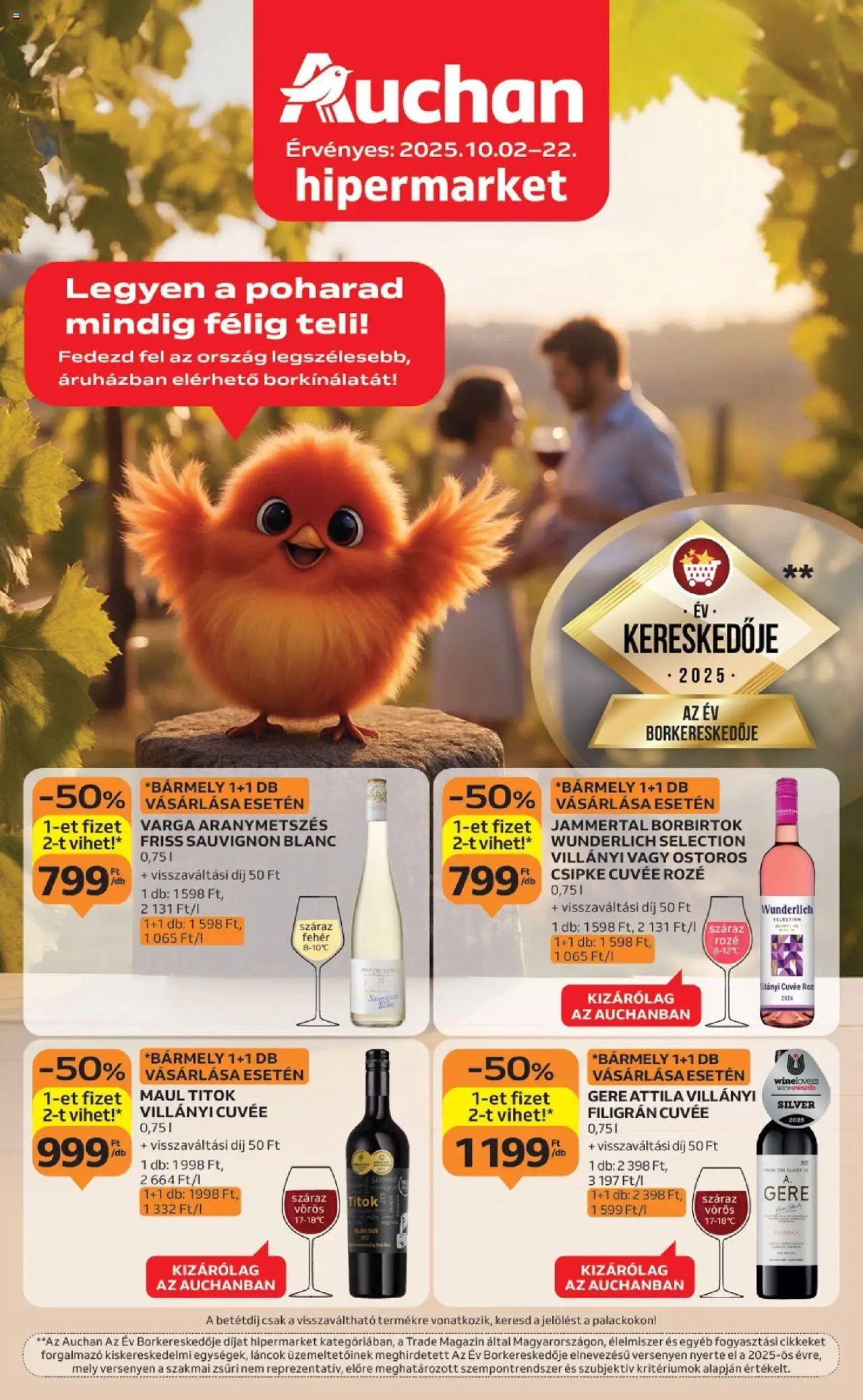 Auchan akciós ujság - amely érvényes a következő dátumtól: 02.10.2025 | Oldal: 1