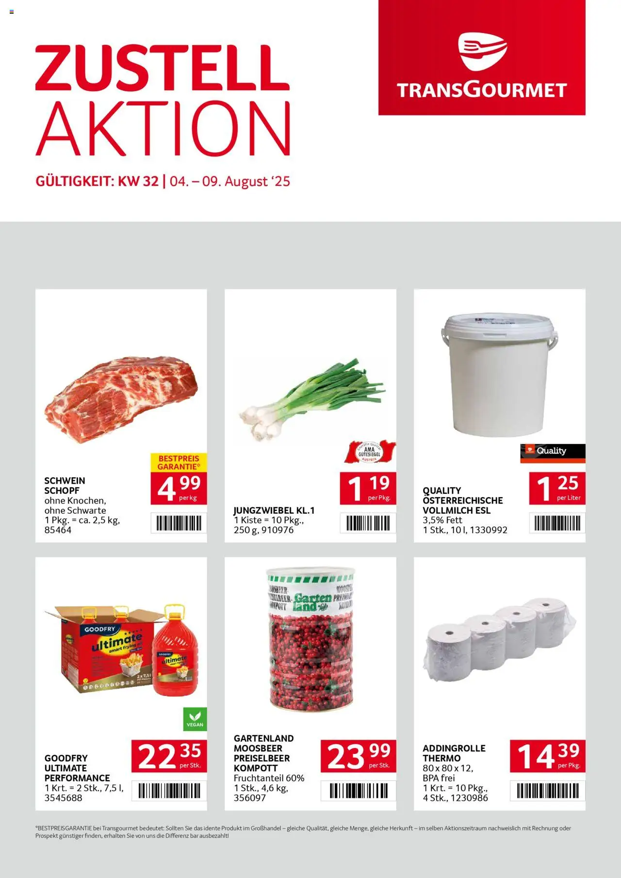 Transgourmet Zustellaktion gültig ab 03.08.2025 | Seite: 1