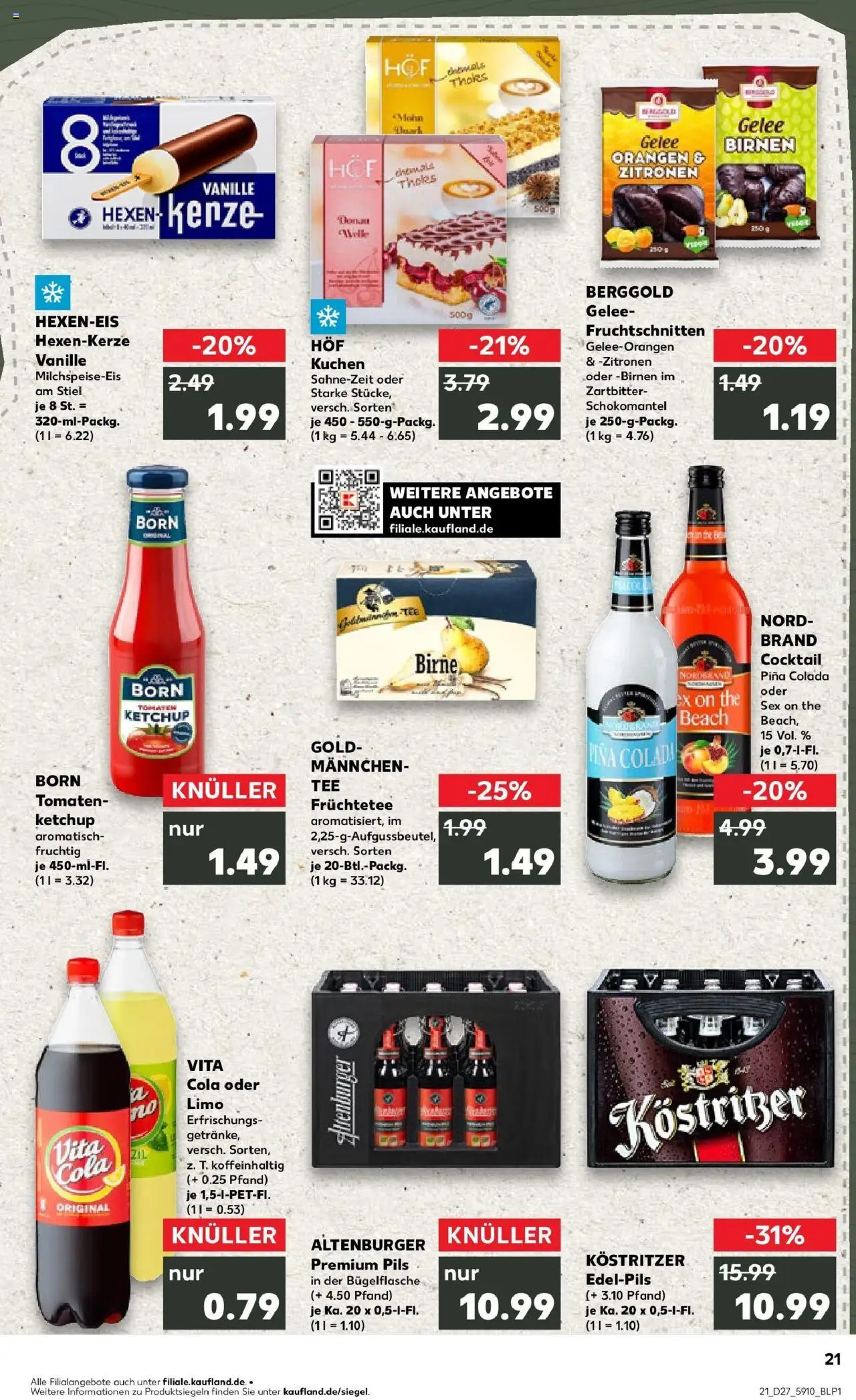 Kaufland prospekt Gera	 - gültig ab dem 03.07.2025 | Seite: 21 | Produkte: Kostritzer, Tomaten, Kuchen, Zitronen