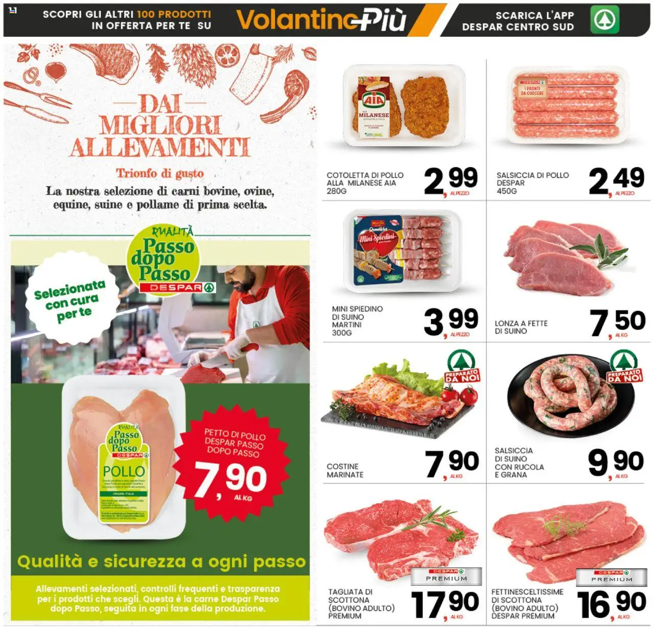 Volantino Interspar del 02.10.2025 | Pagina: 11 | Prodotti: Bovino, Petto di Pollo, Suino, Spiedini