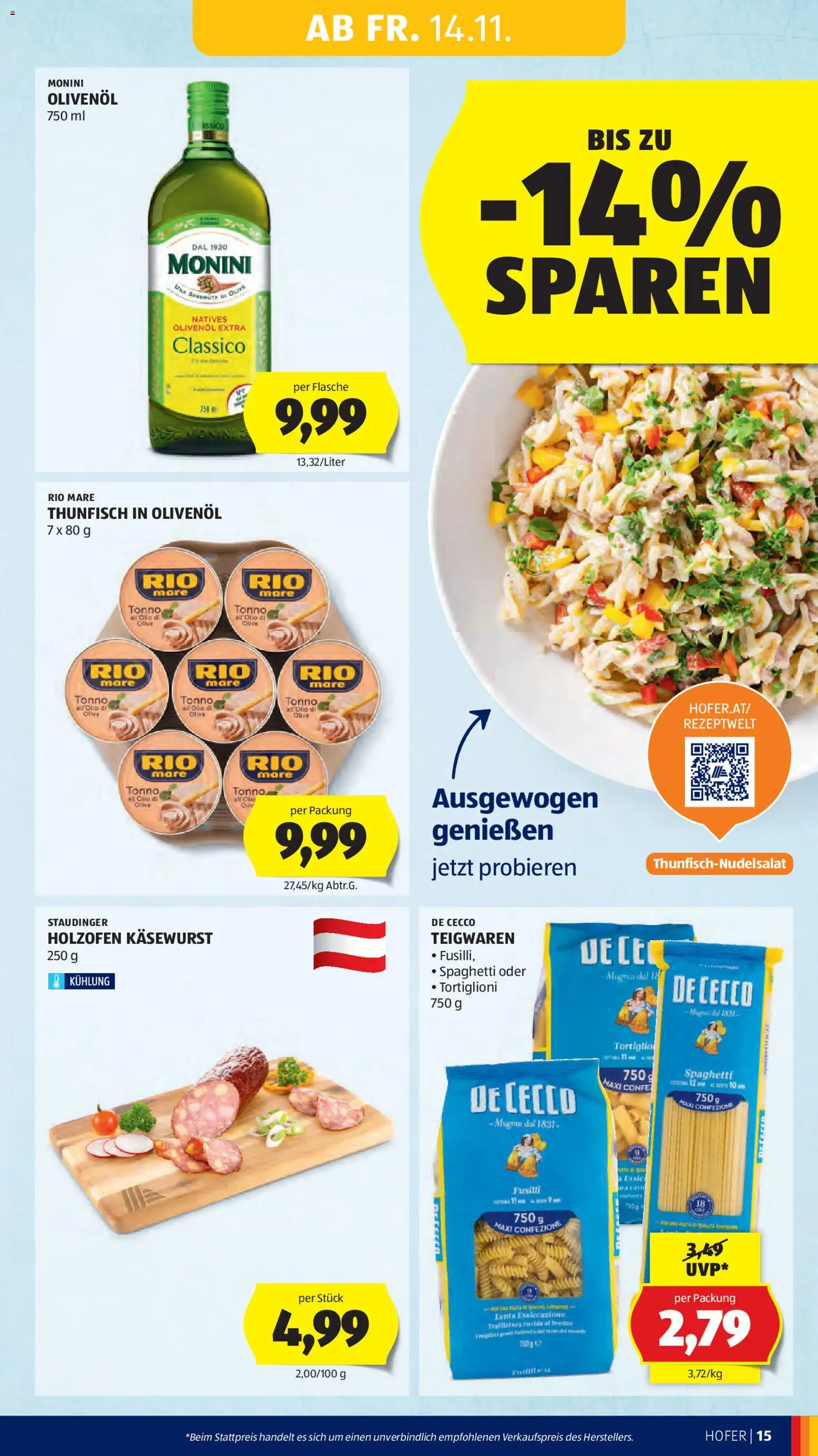 Hofer - Black Friday gültig ab 14.11.2025 | Seite: 17 | Produkte: Hajdina liszt