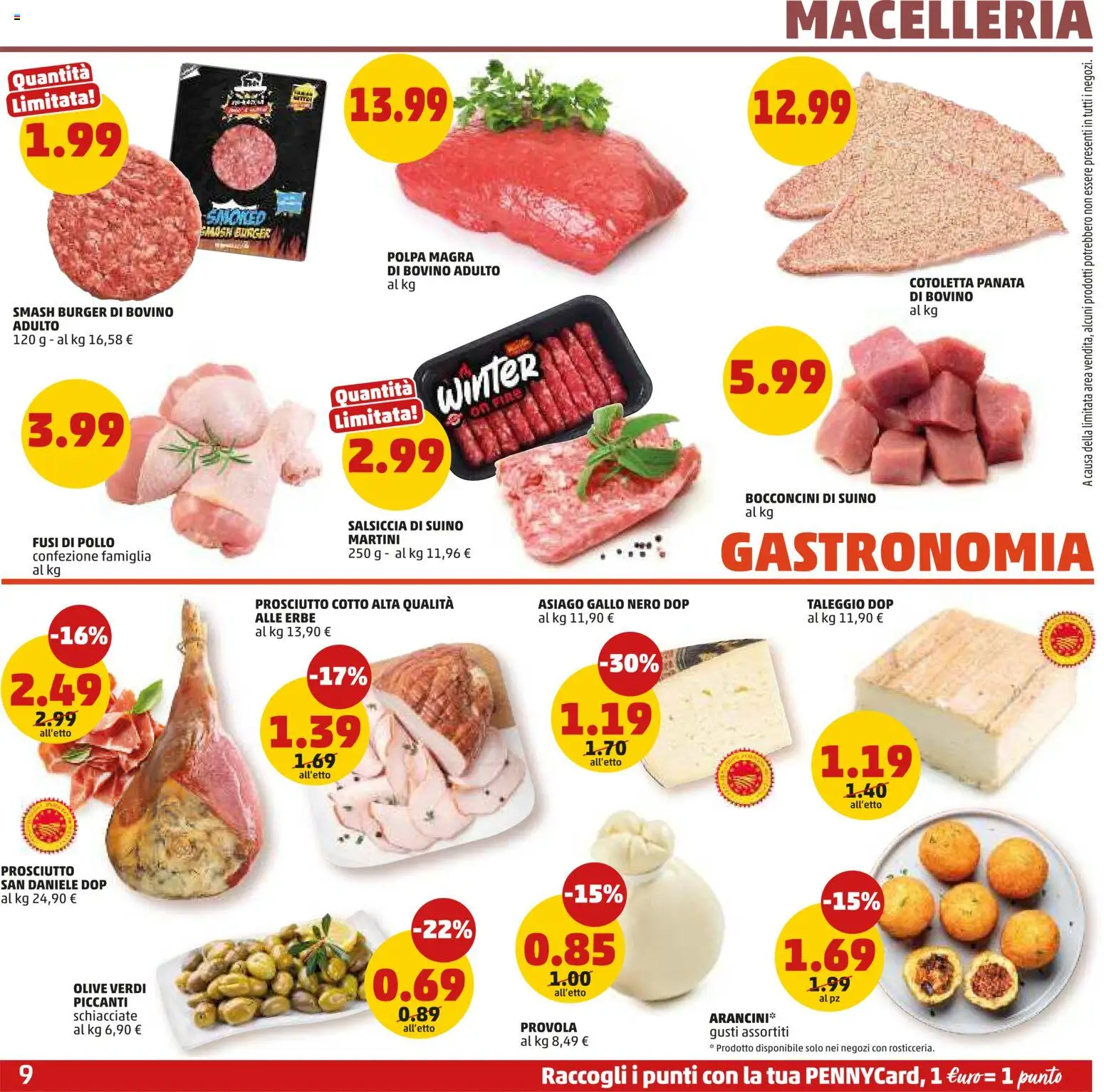 Volantino PENNY del 01.12.2025 | Pagina: 9 | Prodotti: Suino, Olive, Prosciutto, Provola