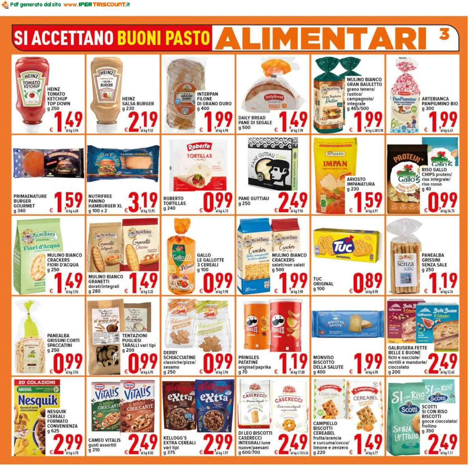 Volantino Ipertriscount del 17.04.2026 | Pagina: 3 | Prodotti: Cioccolato, Limone, Top, Hamburger