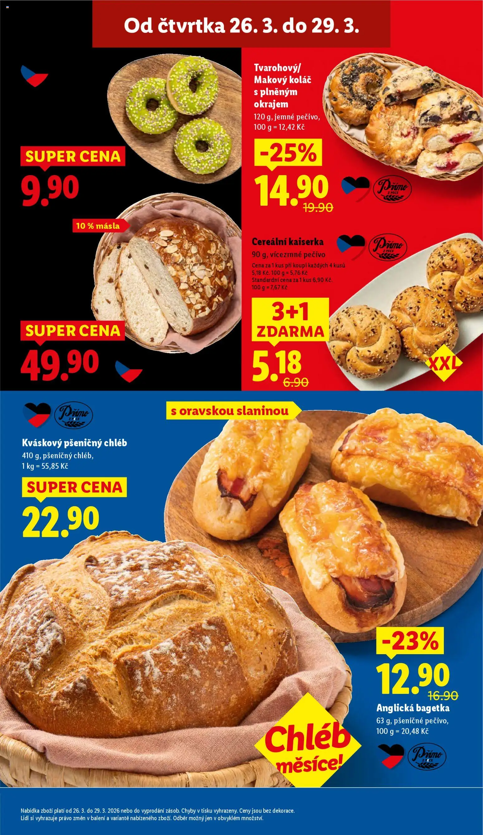 Lidl leták od 26.03.2026 | Strana: 15 | Produkty: Kaiserka, Chléb, Pečivo